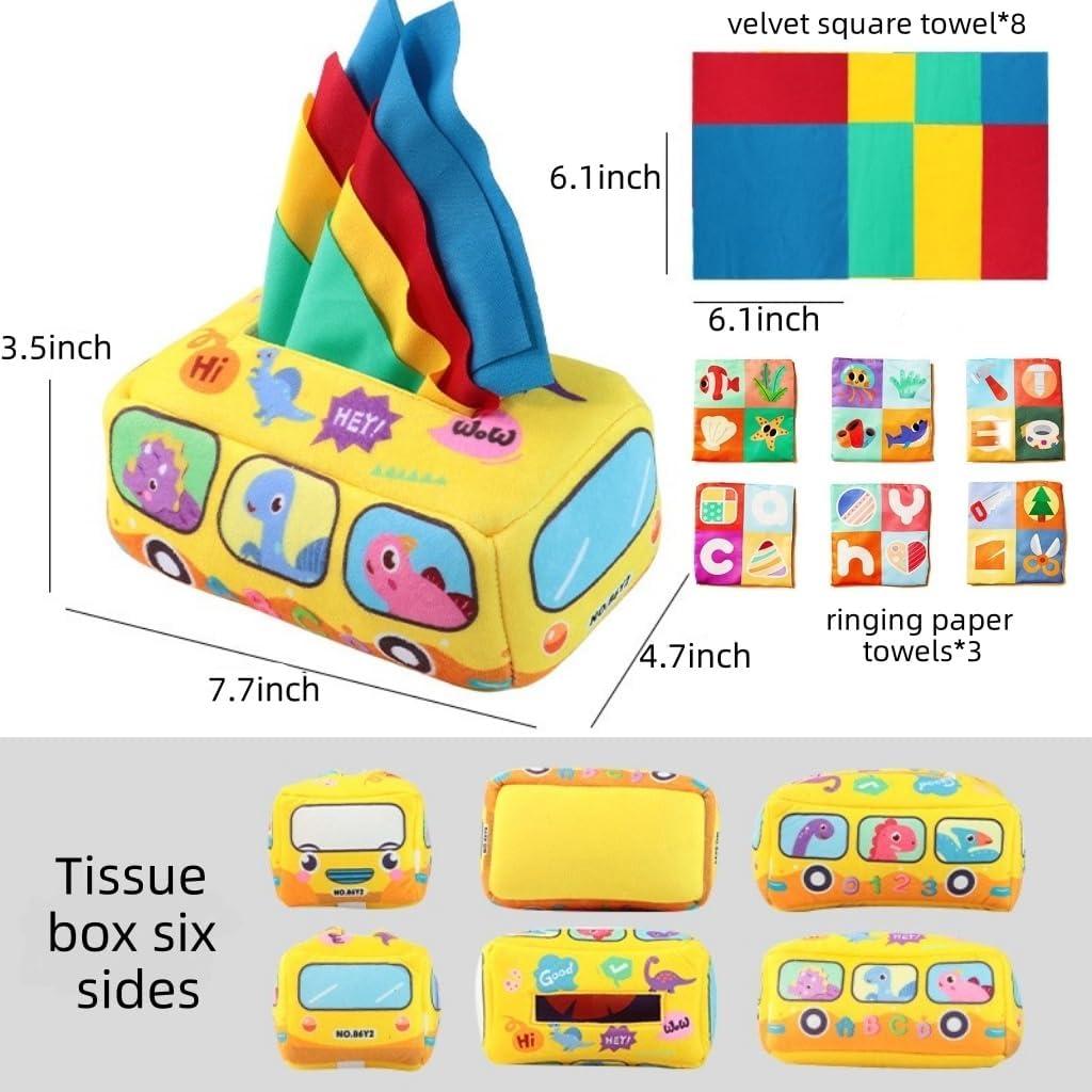 Caja de Tejidos Montessori KALASU con 8 Paños y 2 Sonoros