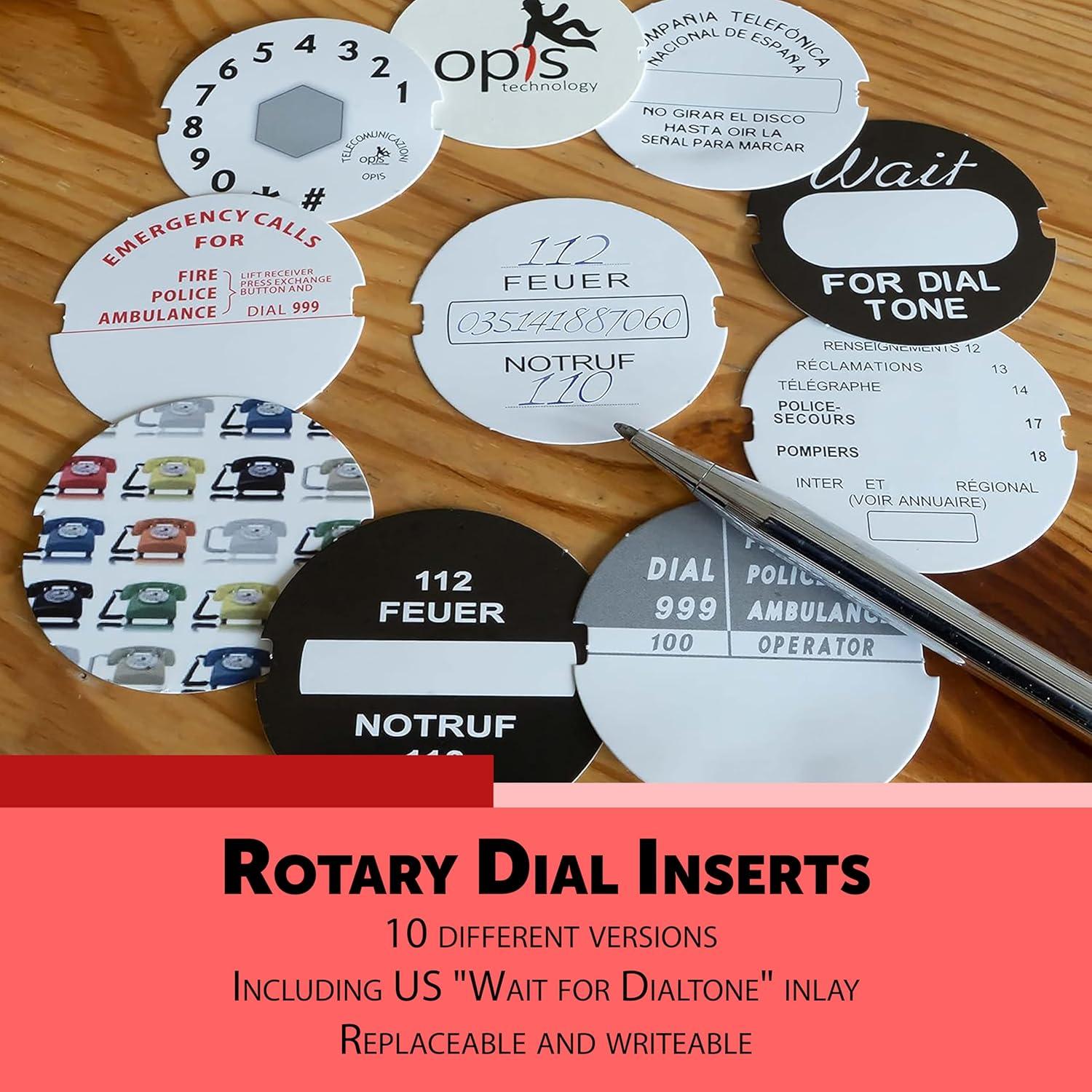 Teléfono Rotatorio Vintage Opis T60cab Rojo Clásico 1.1kg