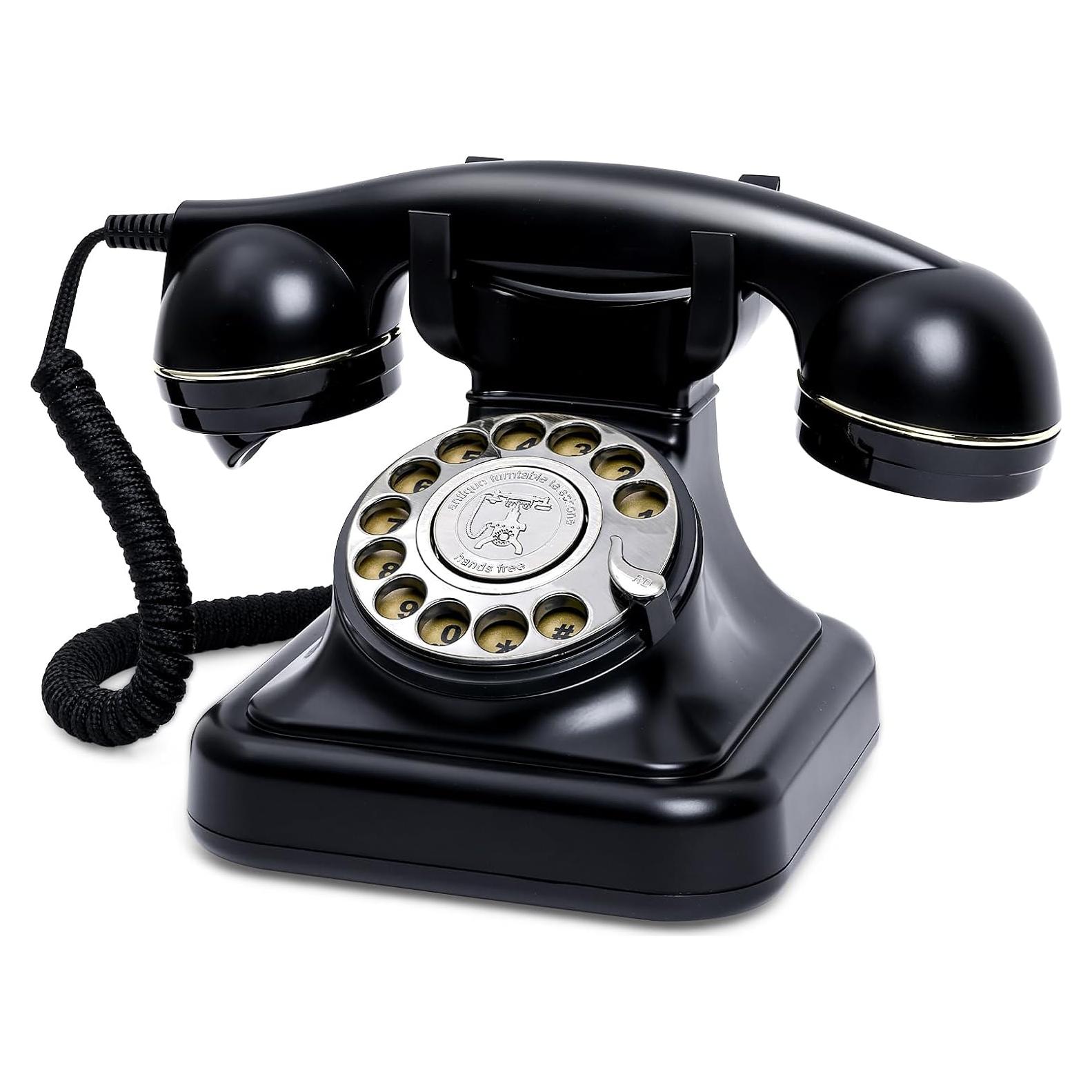 Teléfono de Línea Retro Vintage HMCH con Timbre Mecánico