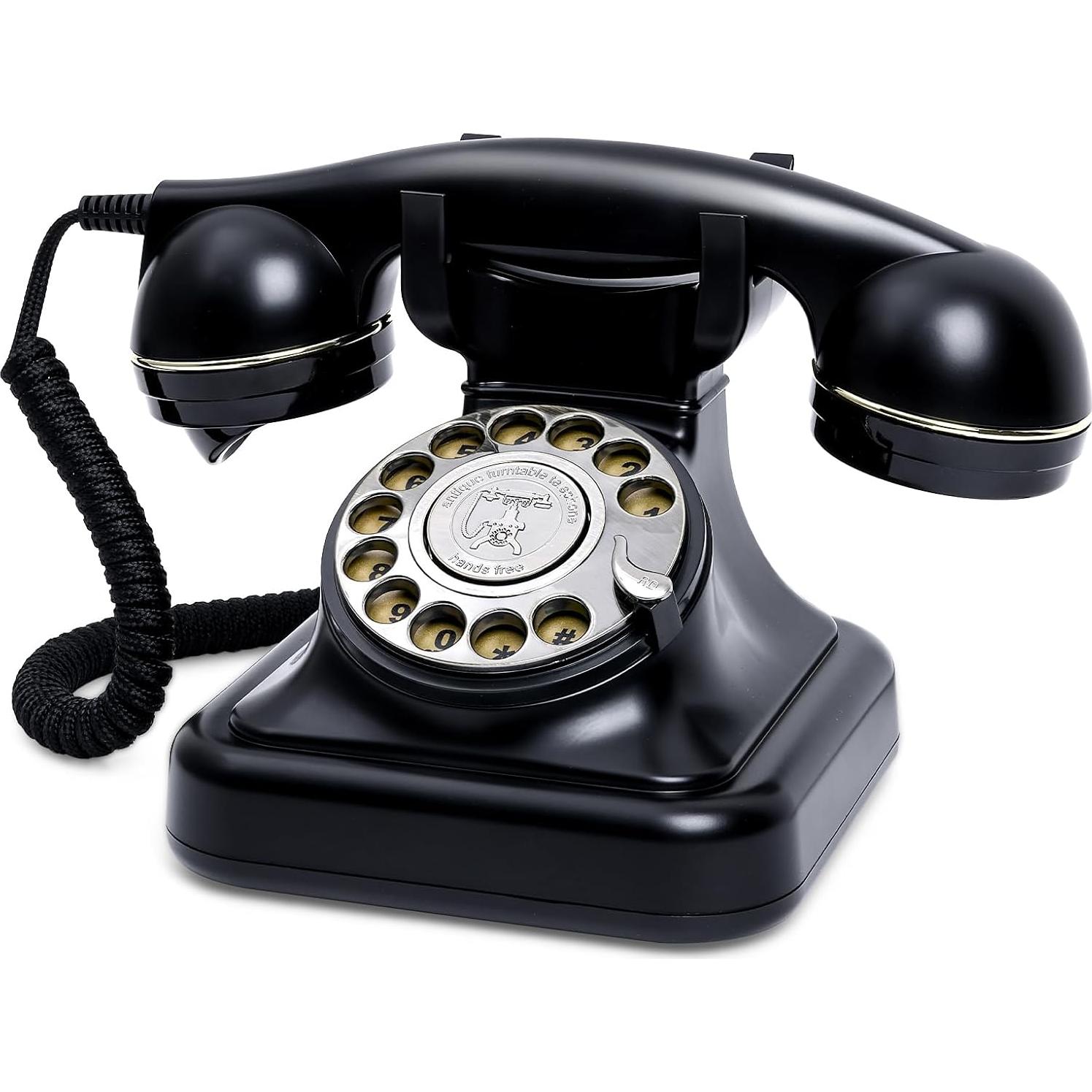 Teléfono de Línea Retro Vintage HMCH con Timbre Mecánico