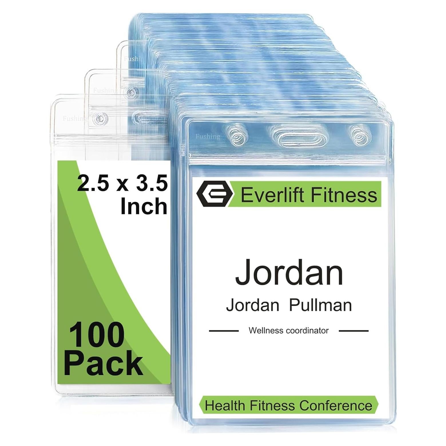 Fushing 100 Sujetadores Plásticos Transparentes para Etiquetas