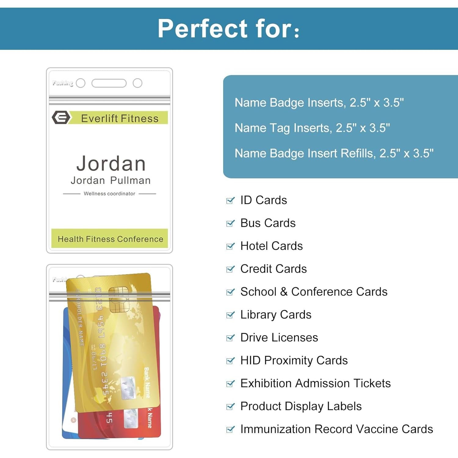 Fushing 100 Sujetadores Plásticos Transparentes para Etiquetas