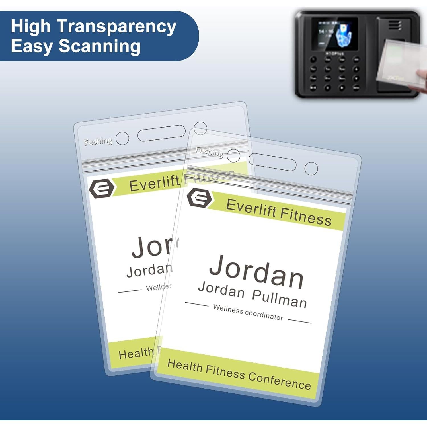 Fushing 100 Sujetadores Plásticos Transparentes para Etiquetas