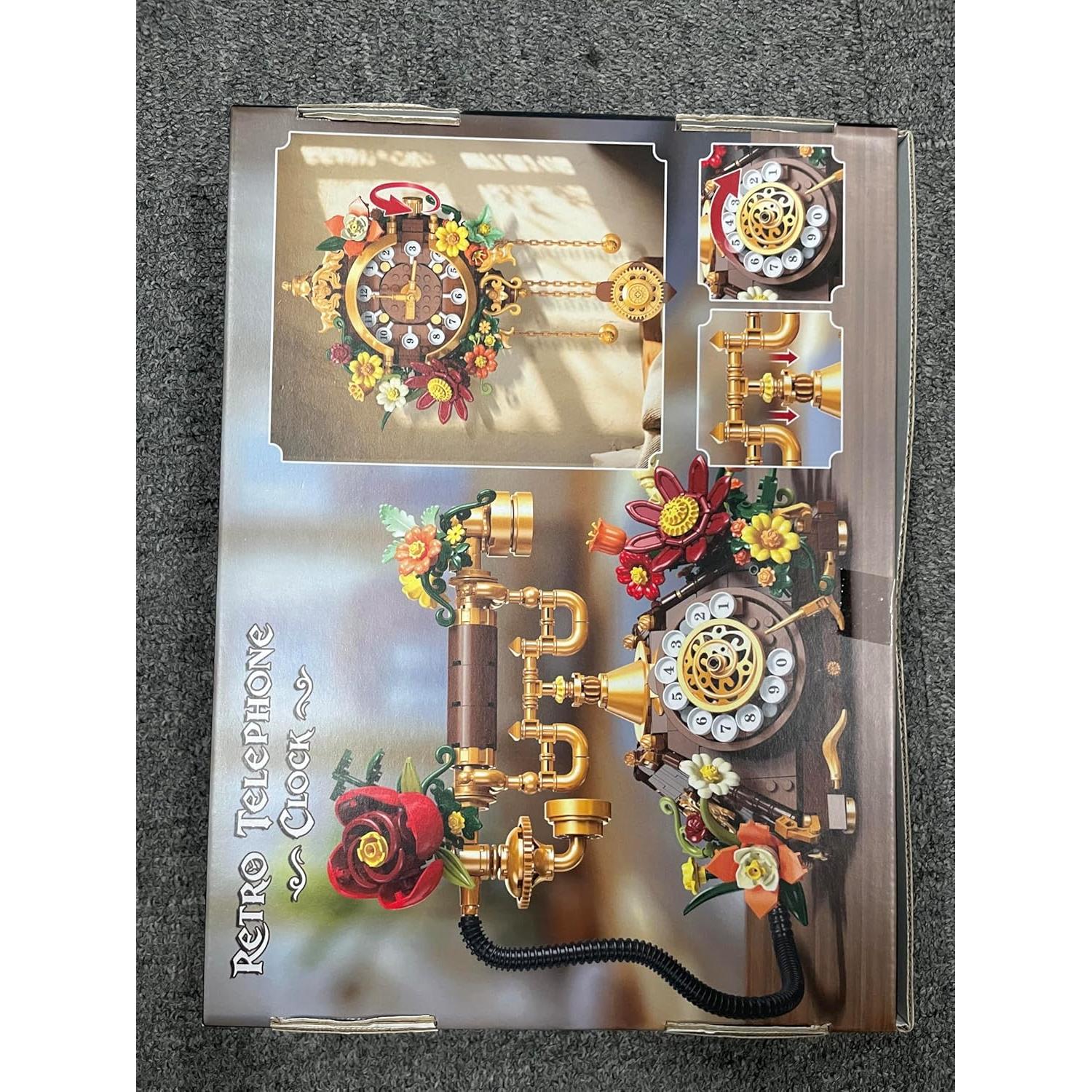 Set de Construcción Retro Teléfono y Reloj PLAXSOON 882 Piezas