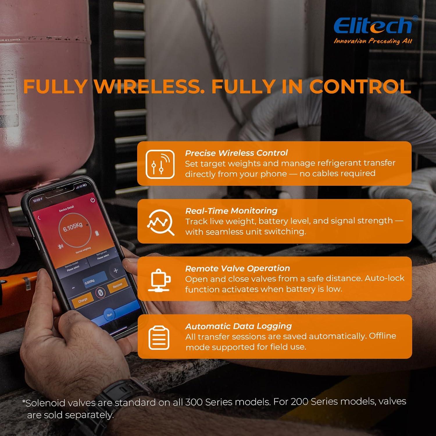 Balanza de Refrigerante Inalámbrica Elitech LMC-310 100 kg