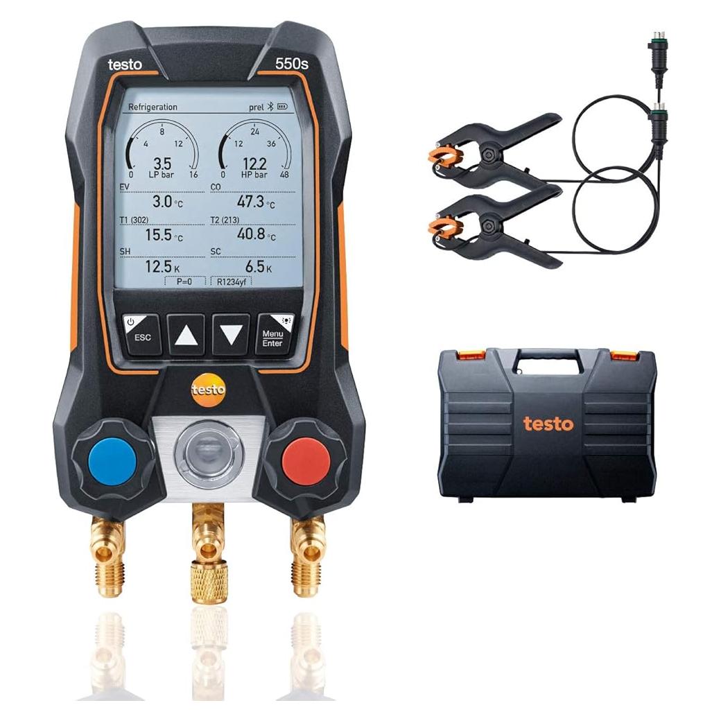 Manómetro Digital Testo 550s con Sondas y Bluetooth - Kit HVAC
