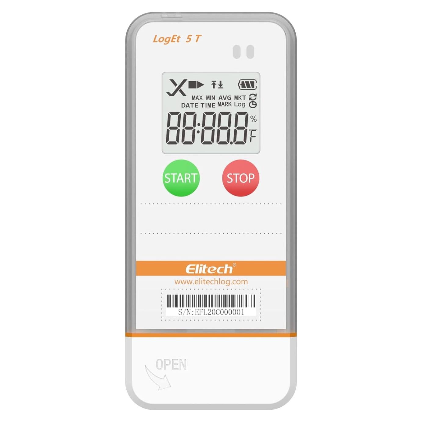 Registrador de Datos de Temperatura Elitech LogEt5T USB Reutilizable