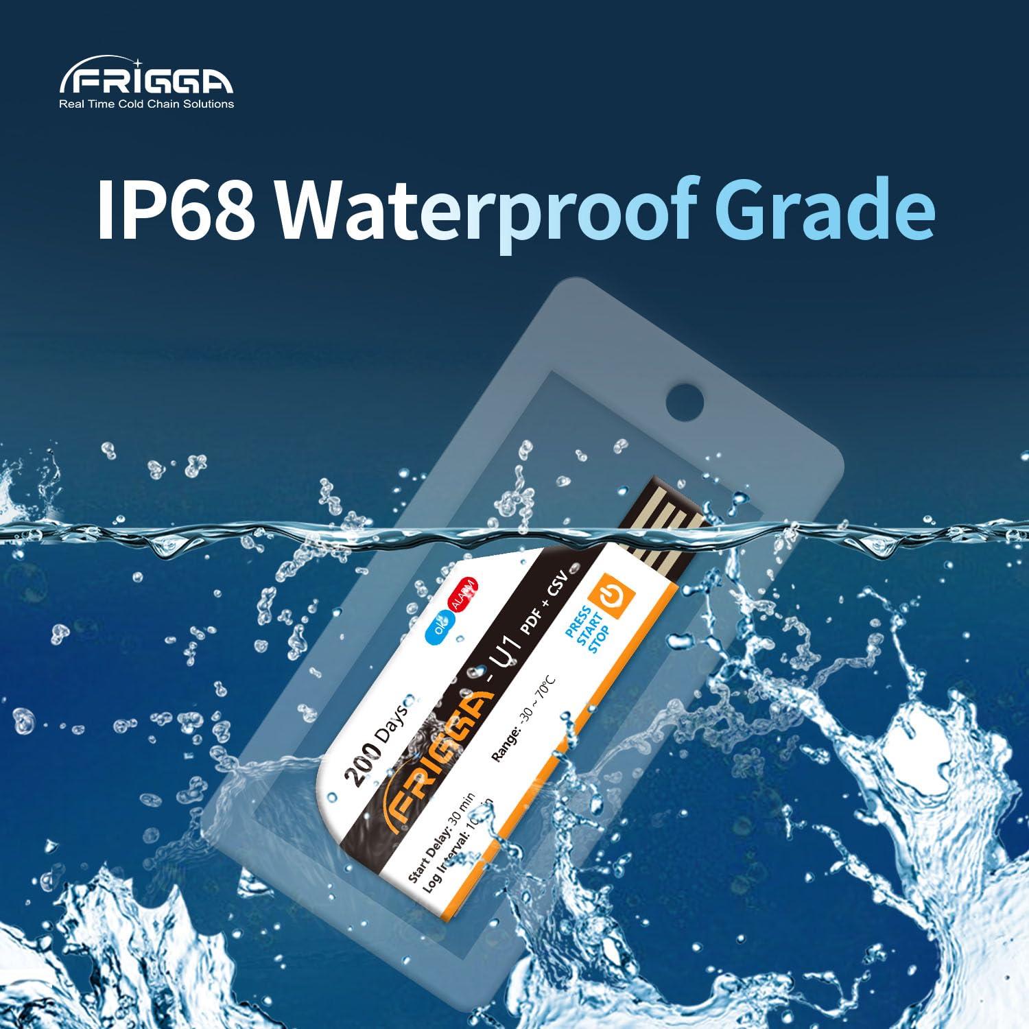 Registrador de Datos de Temperatura Frigga U1 - 10 Piezas, USB, Precisión Alta