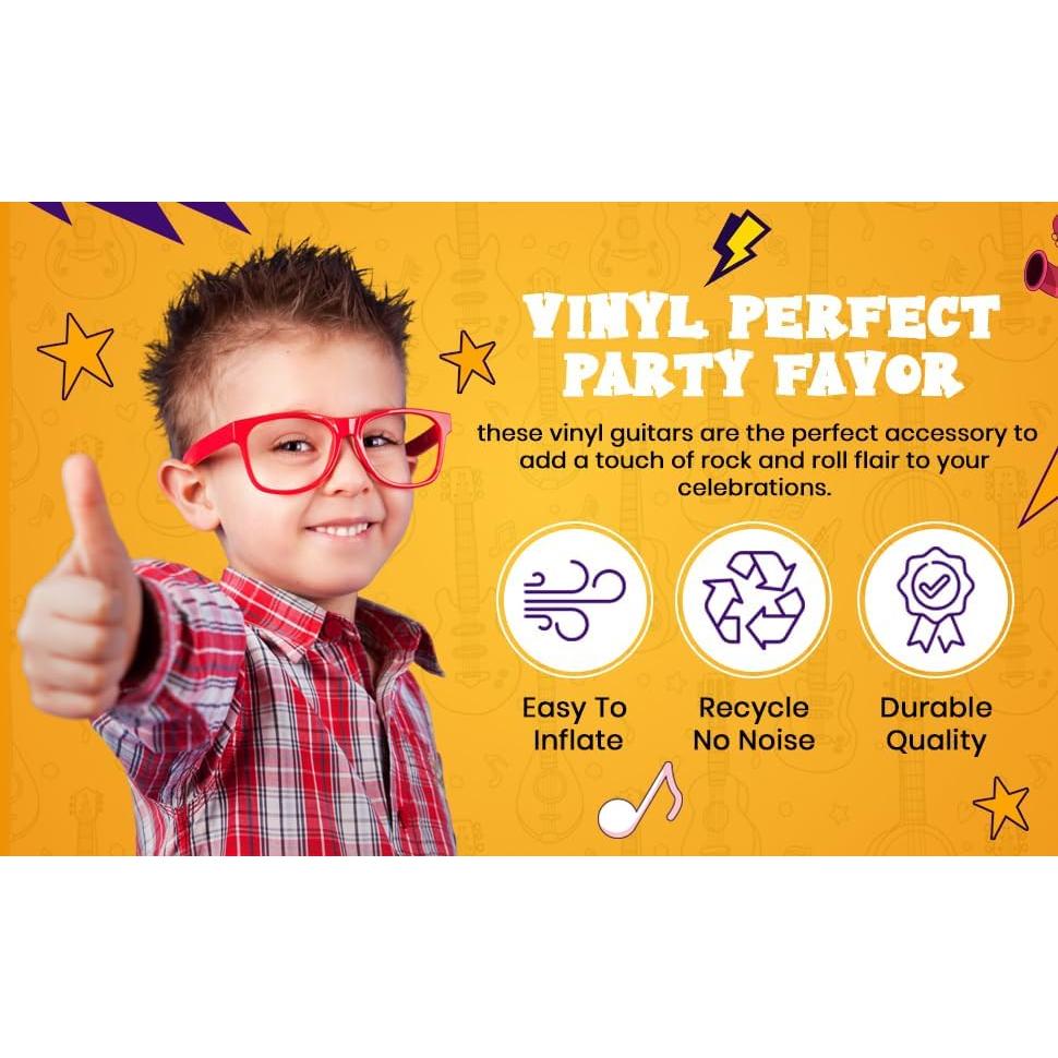 Guitarras Inflables de Rock Zugar Land 106.68 cm Oro y Plata