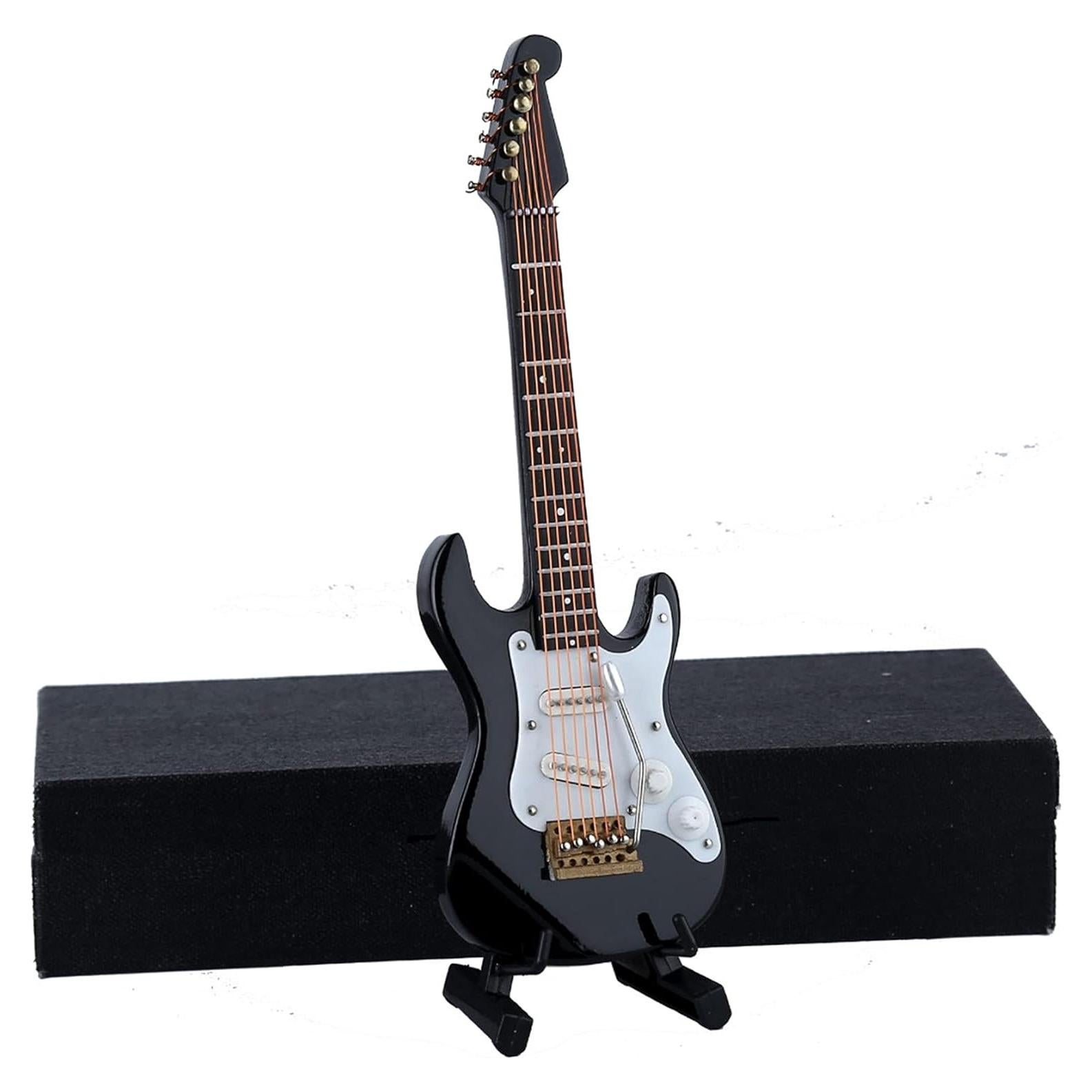 Guitarra Eléctrica Miniatura Seawoo con Soporte y Estuche