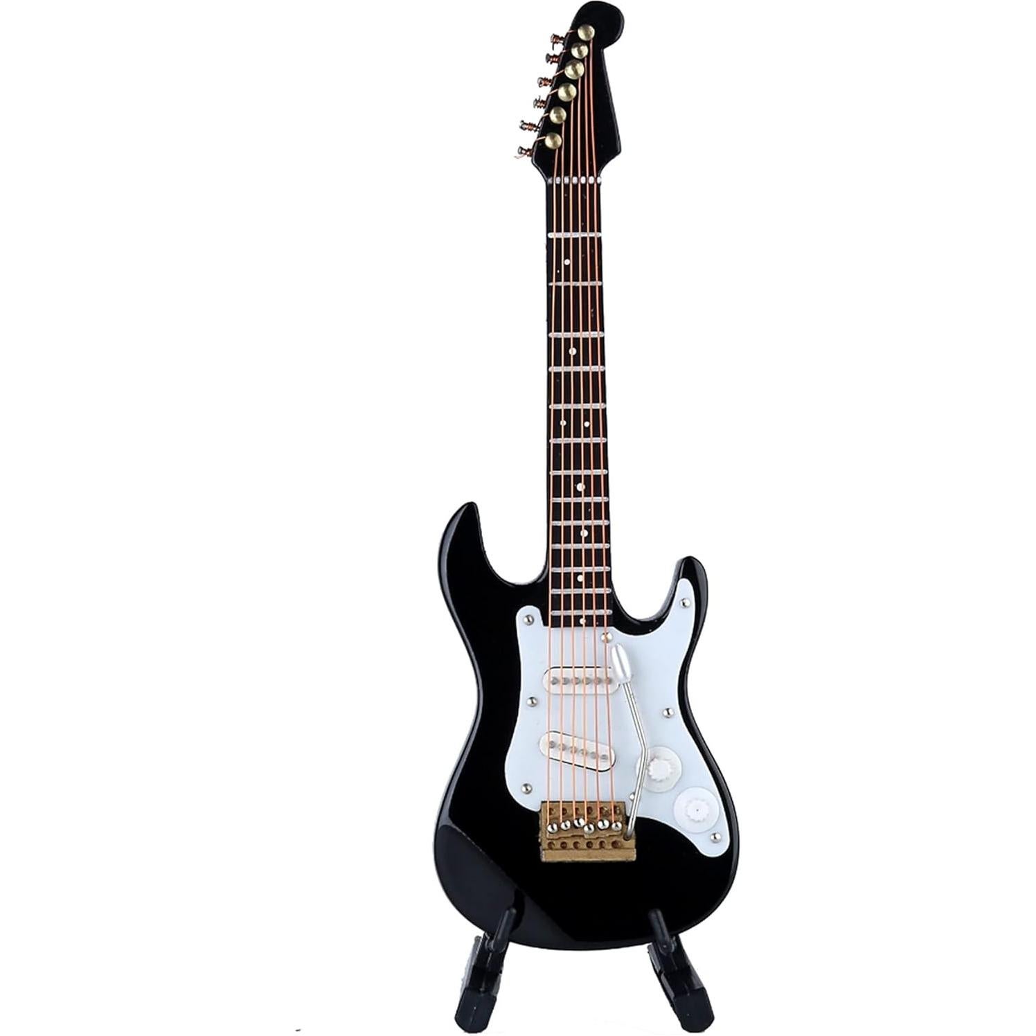 Guitarra Eléctrica Miniatura Seawoo con Soporte y Estuche