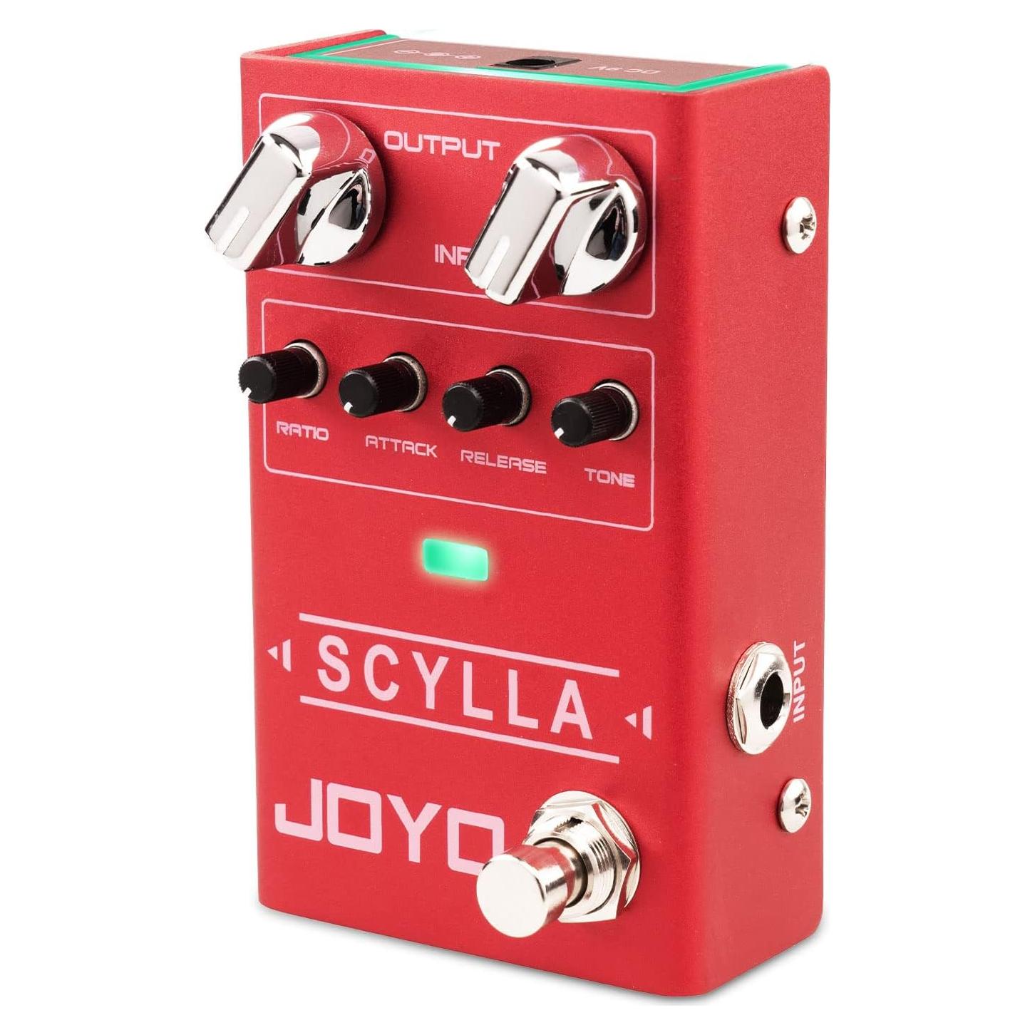 Pedal Compresor para Bajo JOYO R-27 SCYLLA, Bajo Ruido y Control Dinámico