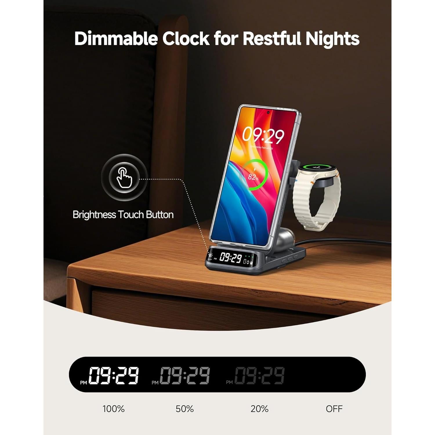 Estación de Carga Inalámbrica Magnética SwanScout 708SM 3-en-1