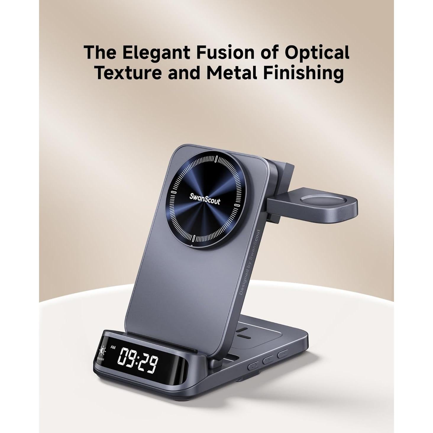 Estación de Carga Inalámbrica Magnética SwanScout 708SM 3-en-1