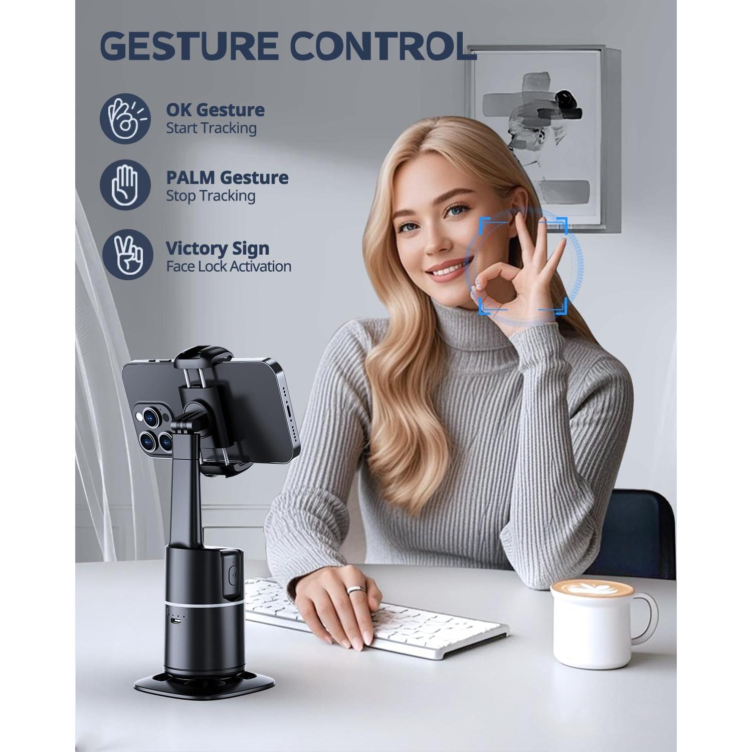 Trípode Automático UBeesize Q14 con Seguimiento Facial 360°