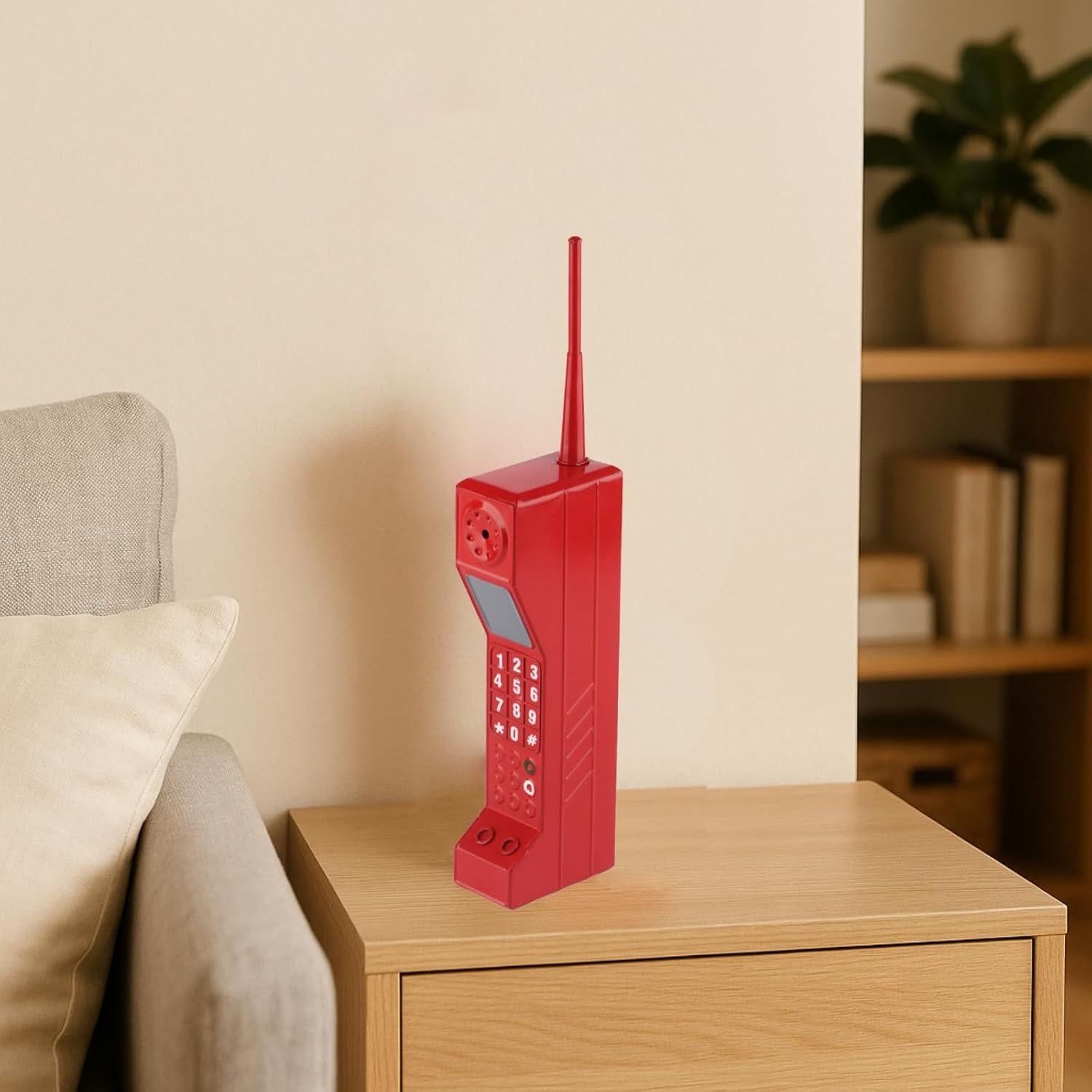 Teléfono Celular Retro Zerone Rojo Vintage para Decoración