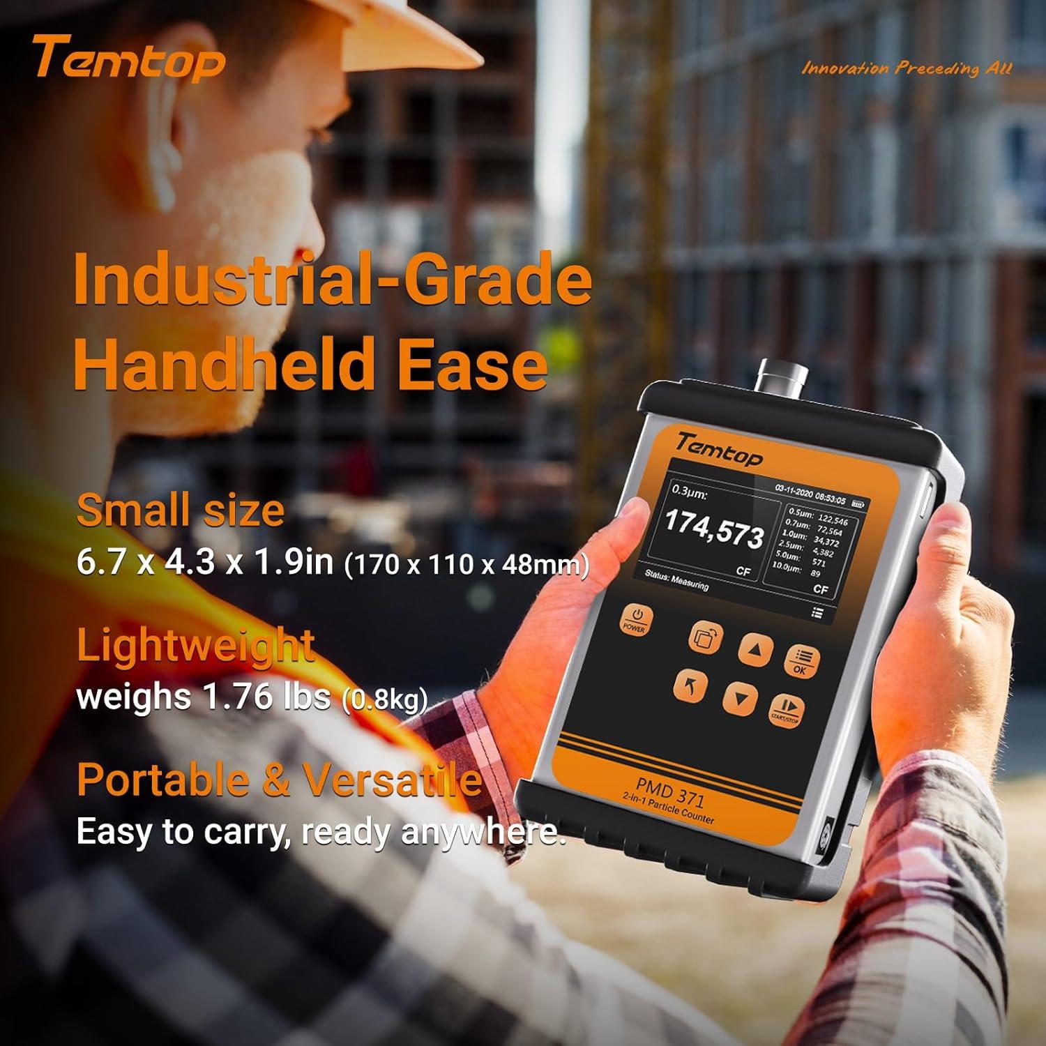 Contador de Partículas Temtop PMD371 - Monitor de Calidad del Aire