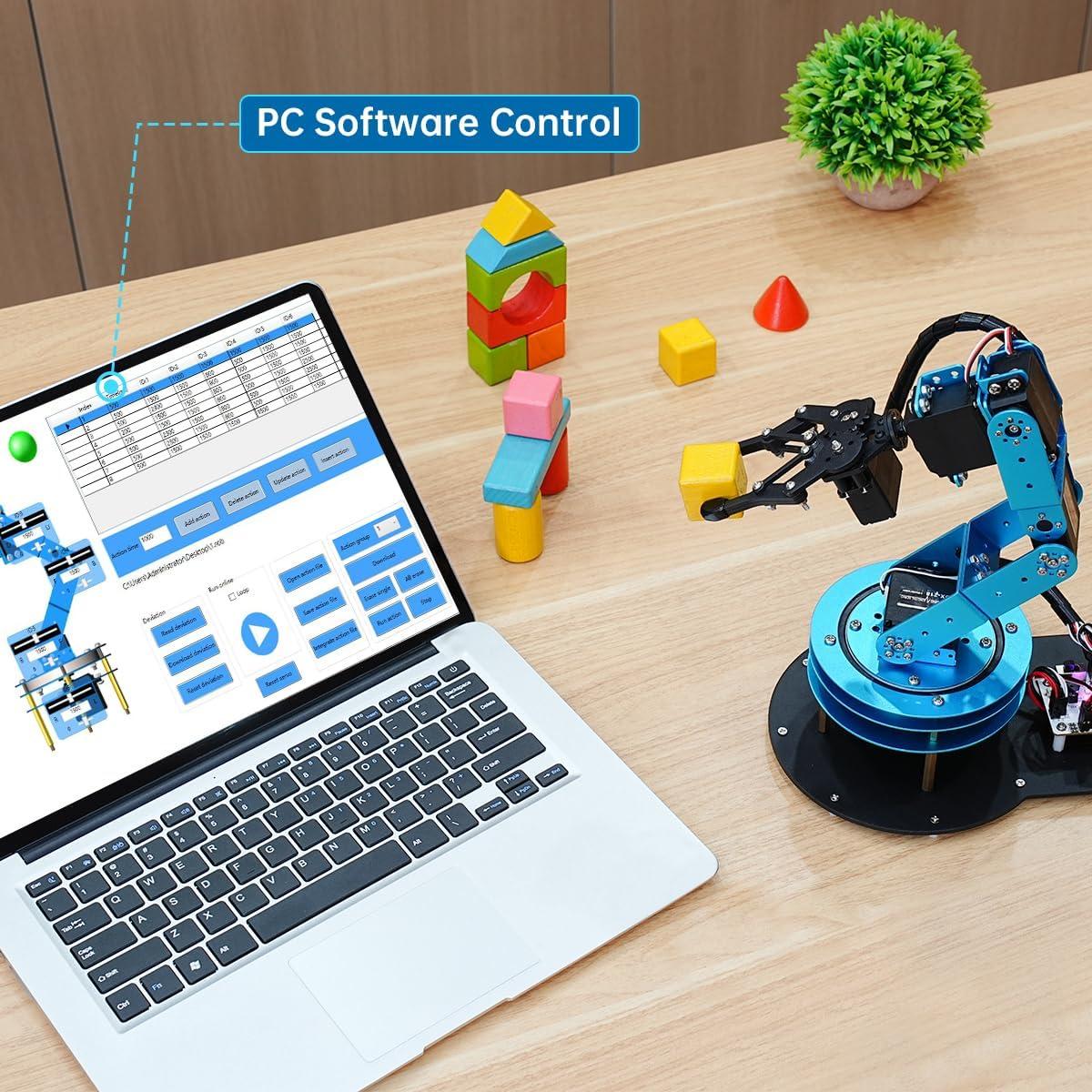 Brazo Robótico LeArm 6DOF Programable con 5 Servos y Control APP