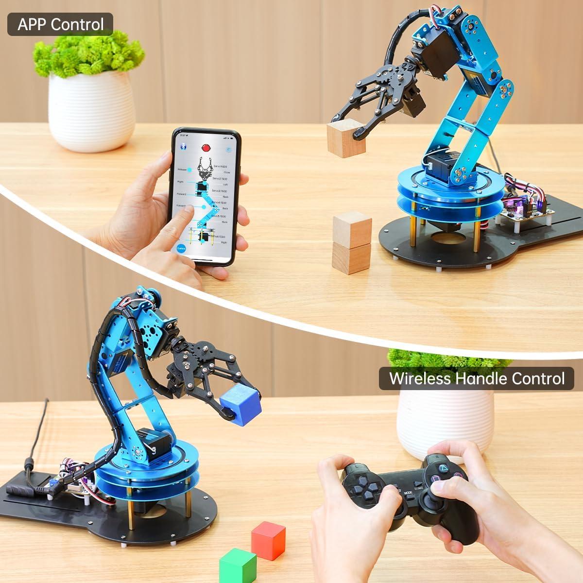 Brazo Robótico LeArm 6DOF Programable con 5 Servos y Control APP