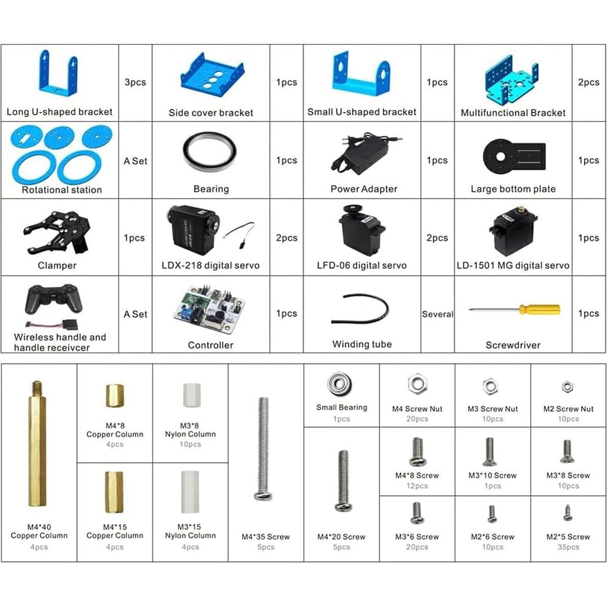 Brazo Robótico LeArm 6DOF Programable con 5 Servos y Control APP
