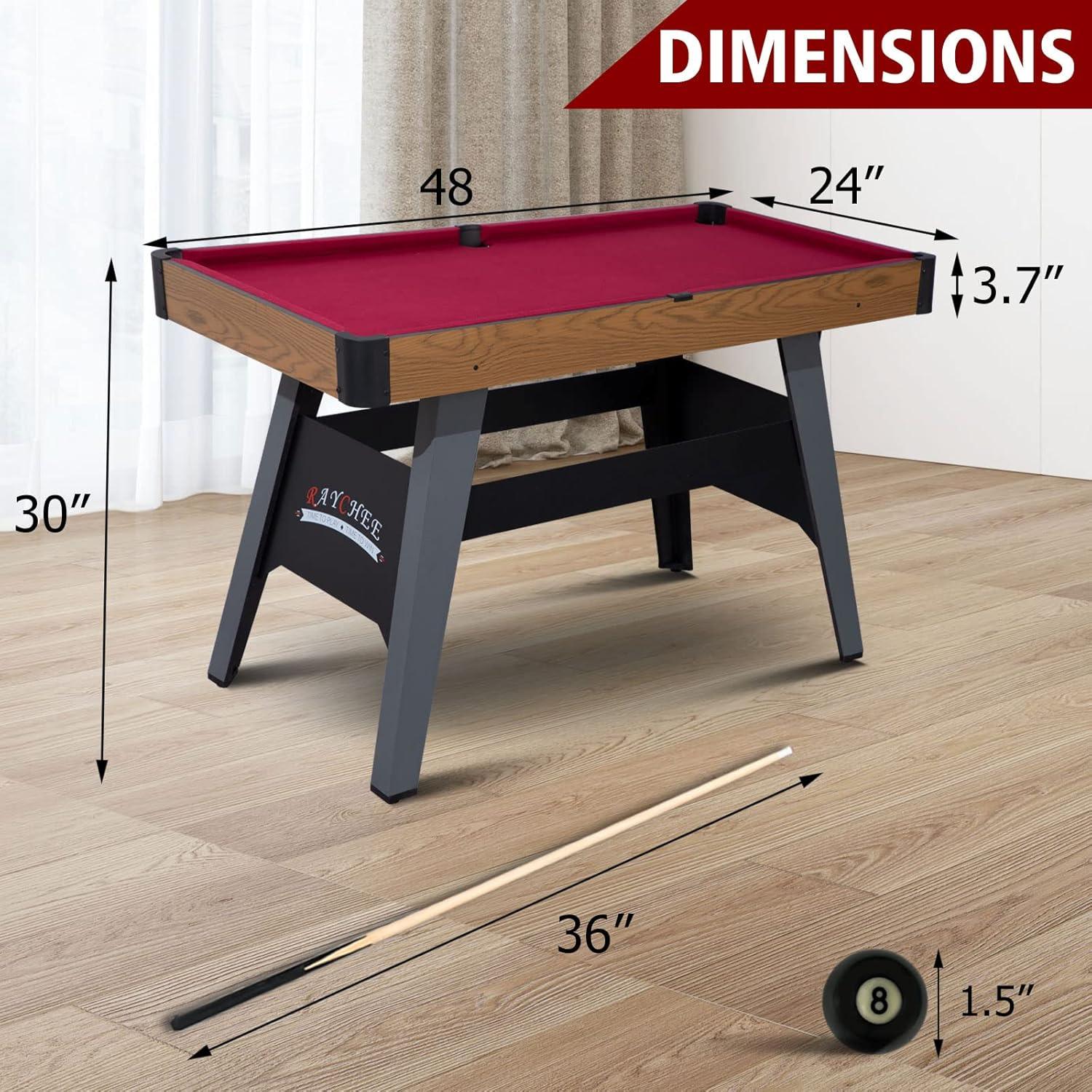 Mesa de Billar Portátil REAHOISY 48" Madera Ingenierizada