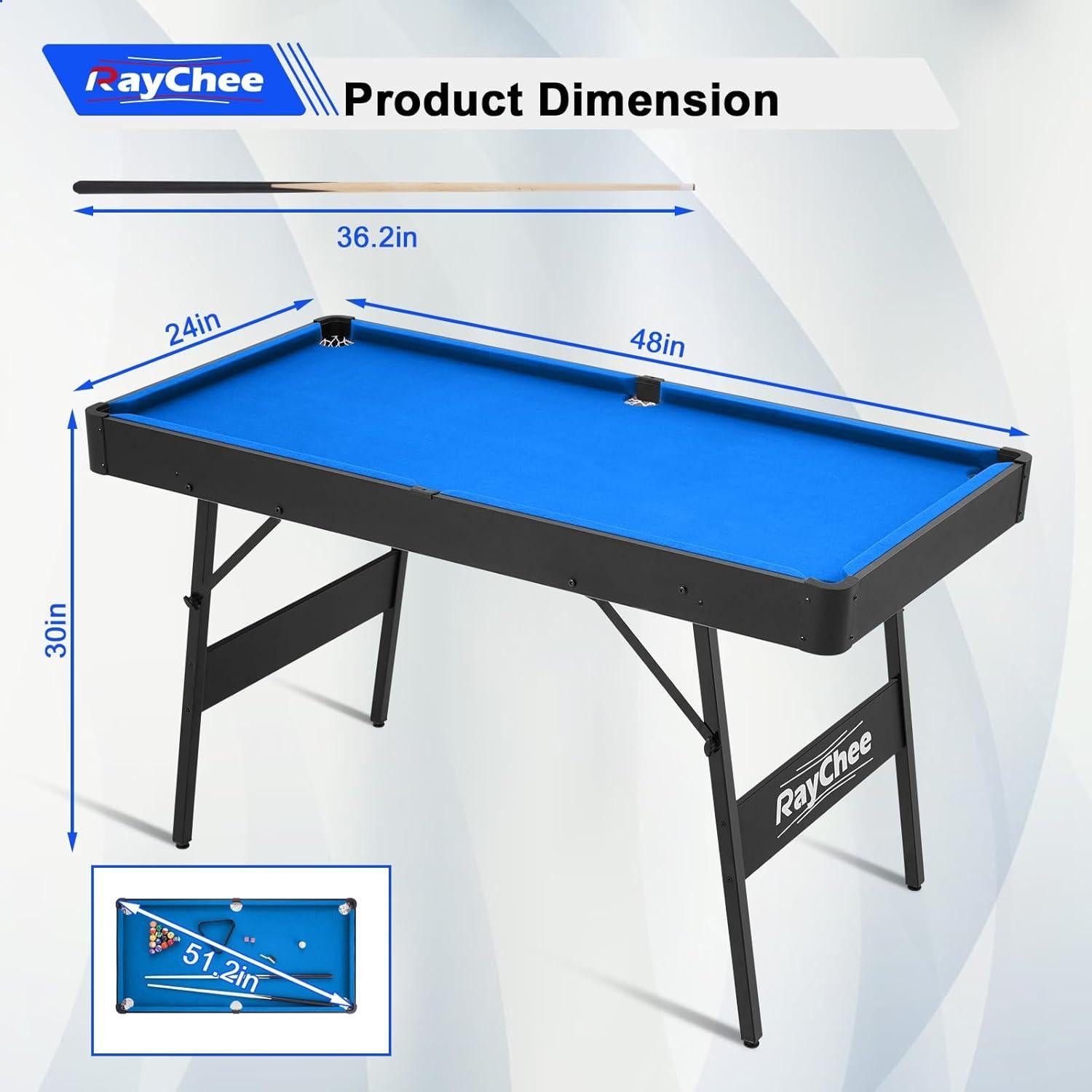 Mesa de Billar Plegable REAHOISY 122 cm con Accesorios