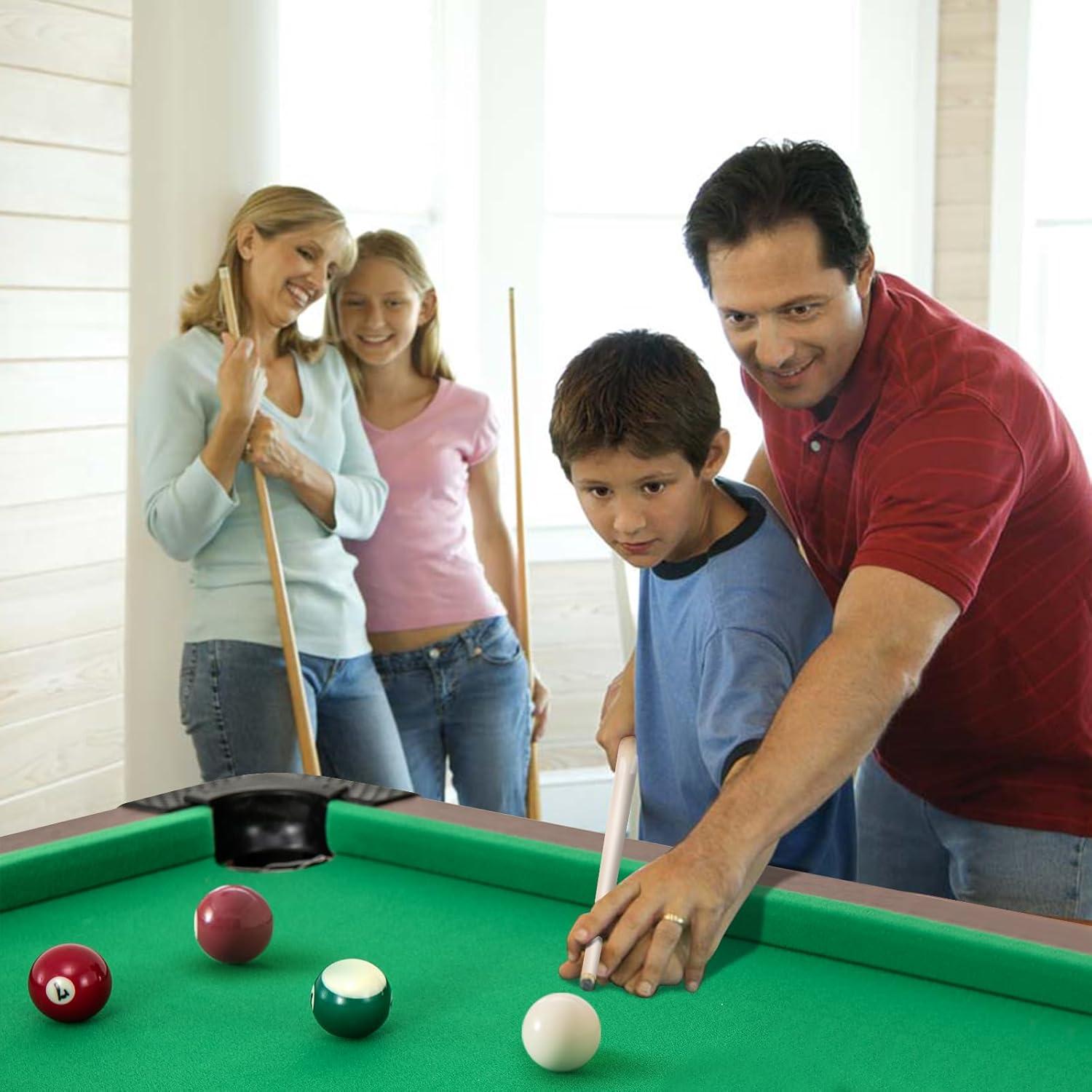 Mesa de Billar GYMAX 122 cm con Accesorios para Niños y Familia