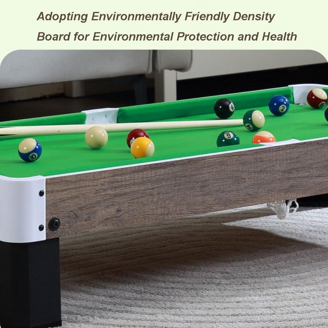 Mesa de Billar Mini Ovewibi 101.6x50.8cm Verde/Gris