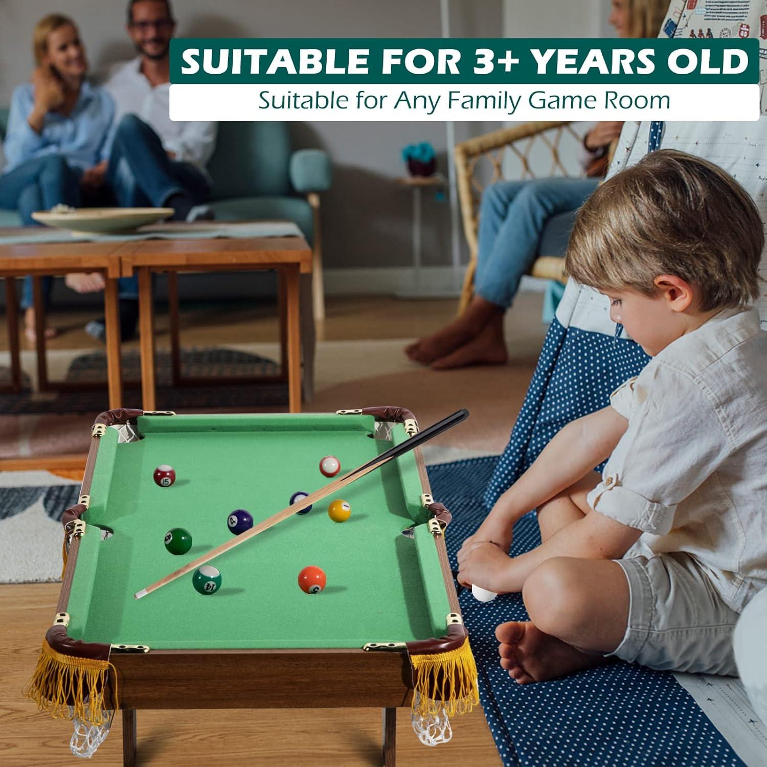 Mesa de Billar Mini REAHOISY 91.4x45.7 cm Completa