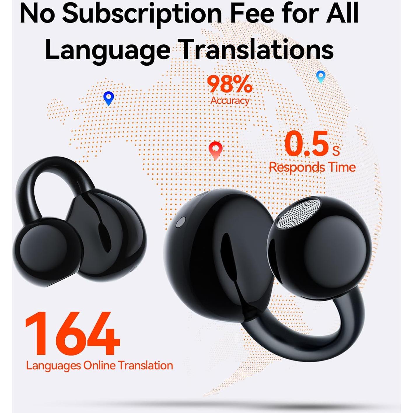 Auriculares Traductores AI PocBuds M79, 164 Idiomas, Sonido HD