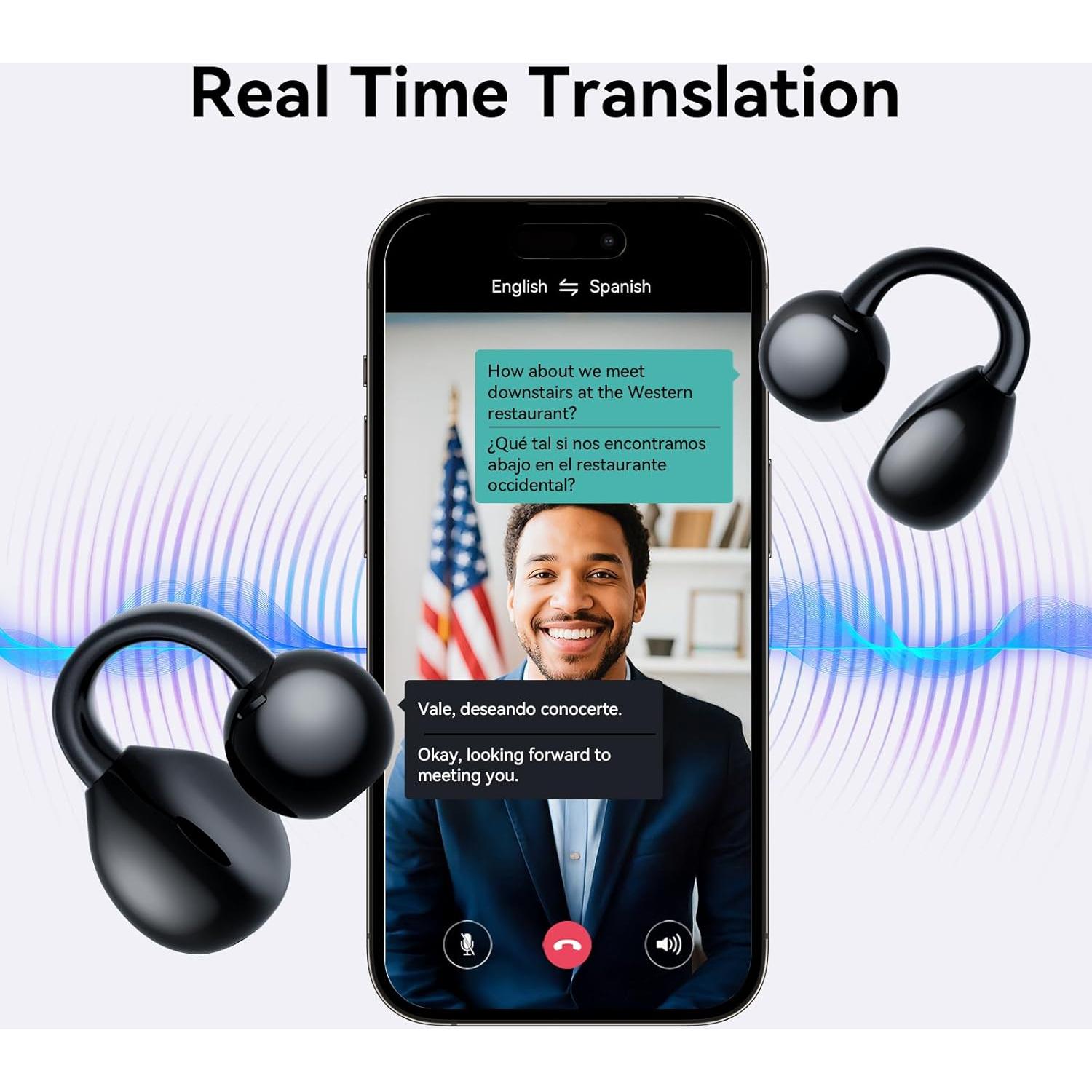 Auriculares Traductores AI PocBuds M79, 164 Idiomas, Sonido HD