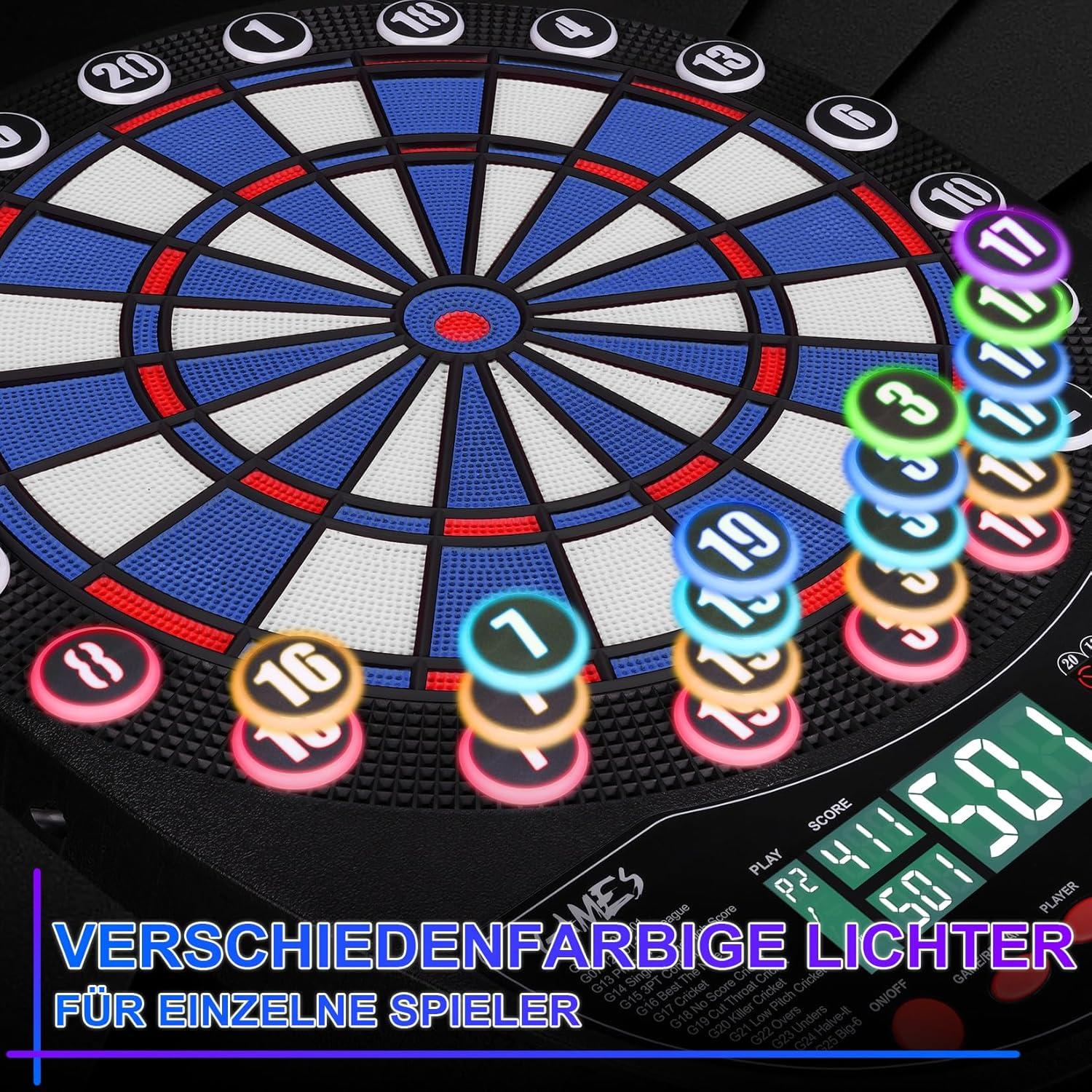 Tablero de Dardos Electrónico WIN.MAX SP02 con 12 Dardos