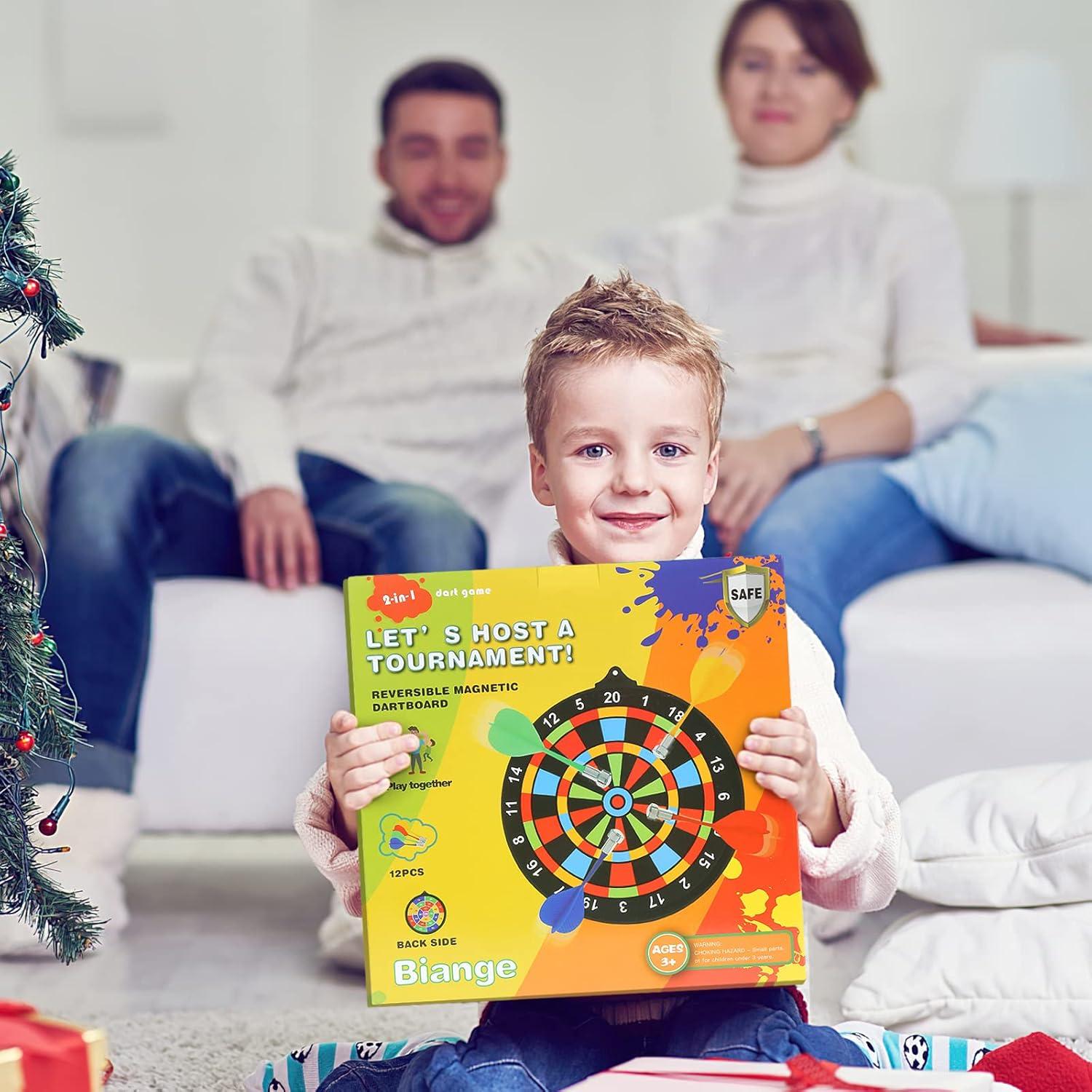 Tablero de Dardos Magnético Biange 34x37 cm con 12 Dardos