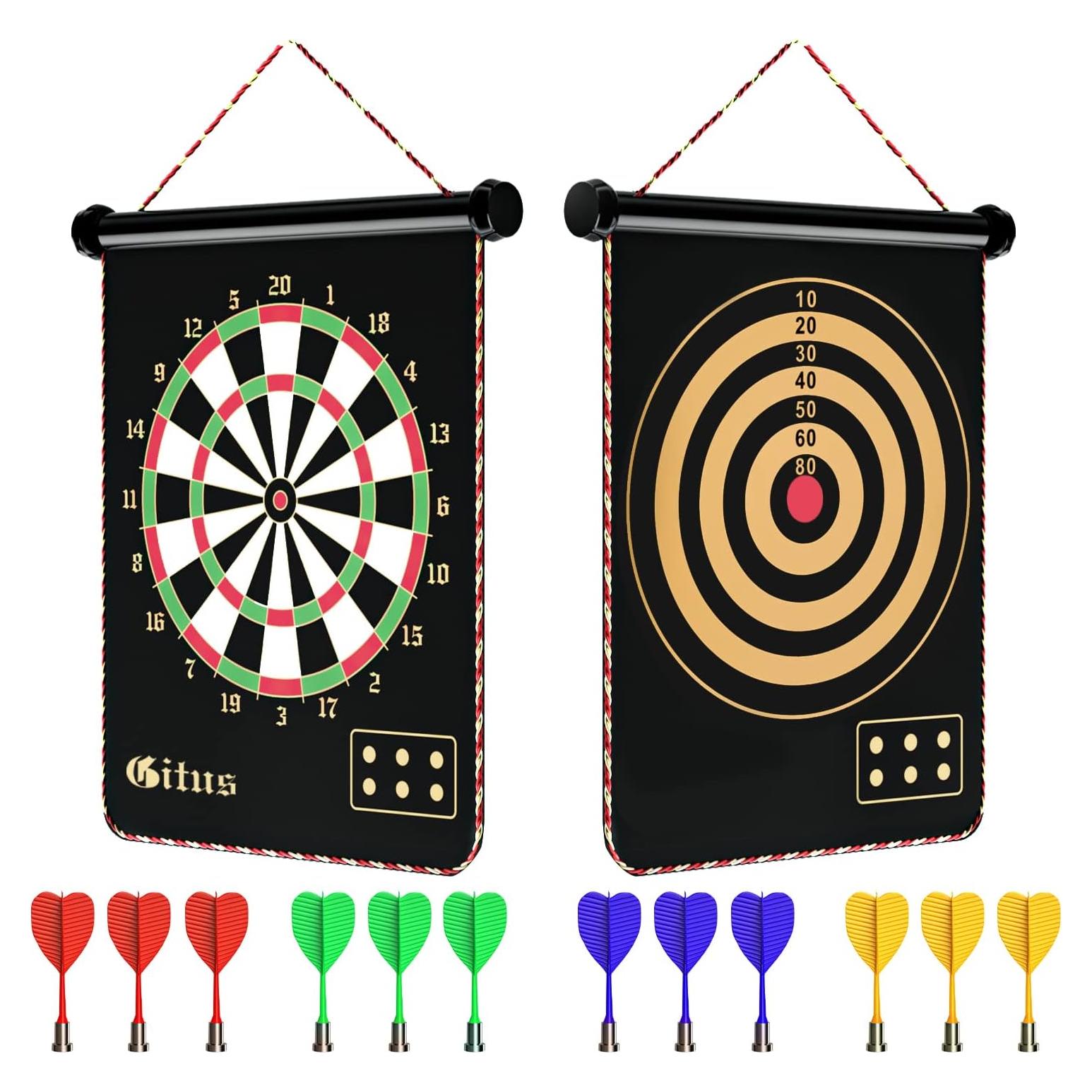 Tablero de Dardos Magnético Gitus 38x46 cm con 12 Dardos