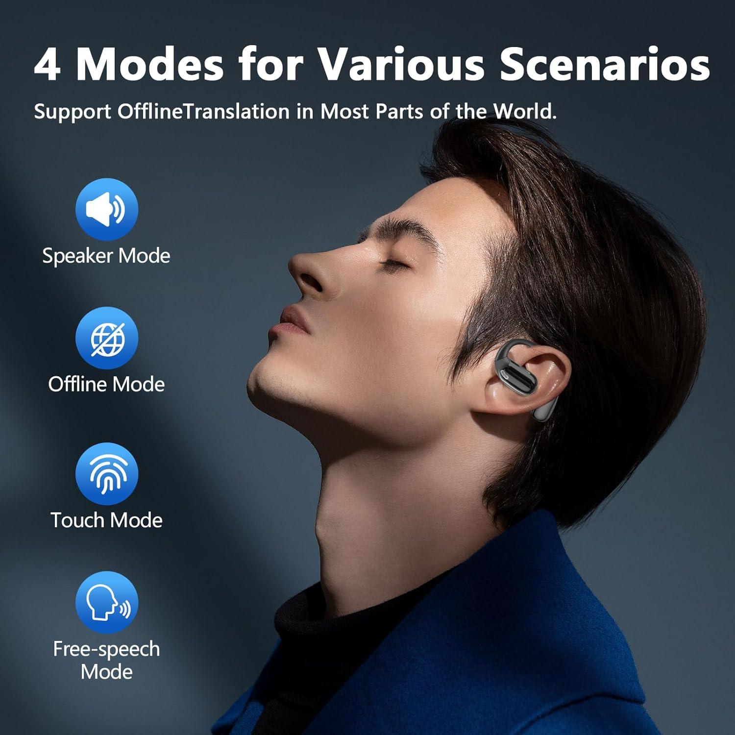 Auriculares de Traducción AI Psadhi A39 AI Negro 144 Idiomas