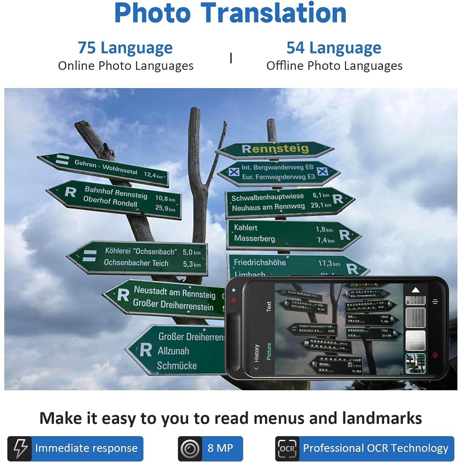 Traductor de Idiomas Simbago Z6 138 Idiomas Pantalla 4.1"