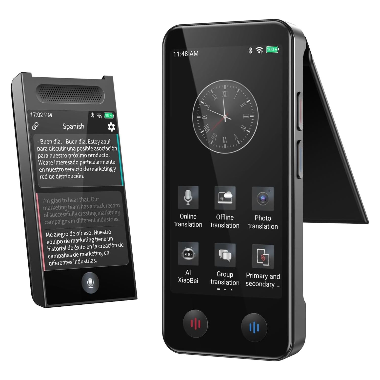 Traductor de Idiomas AI FLTIDUNDI A100 Pantalla Doble 150 Idiomas