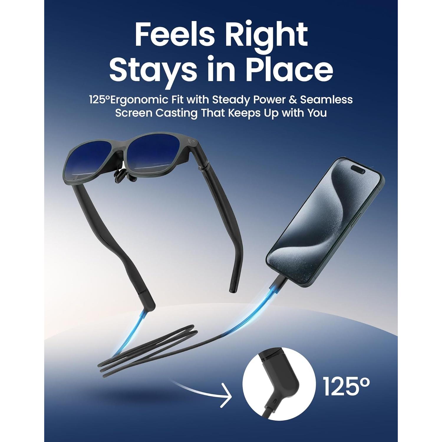 Cable USB-C 1.2m para Gafas AR XREAL VITURE - 20Gbps