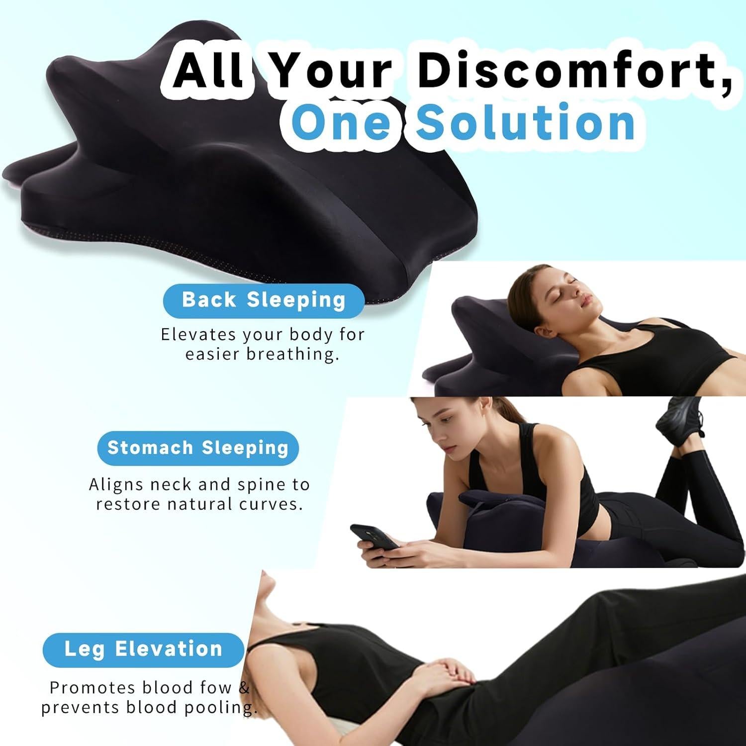 Almohada de Cuña Genérico PZ-001 para Parejas - Espuma Viscoelástica