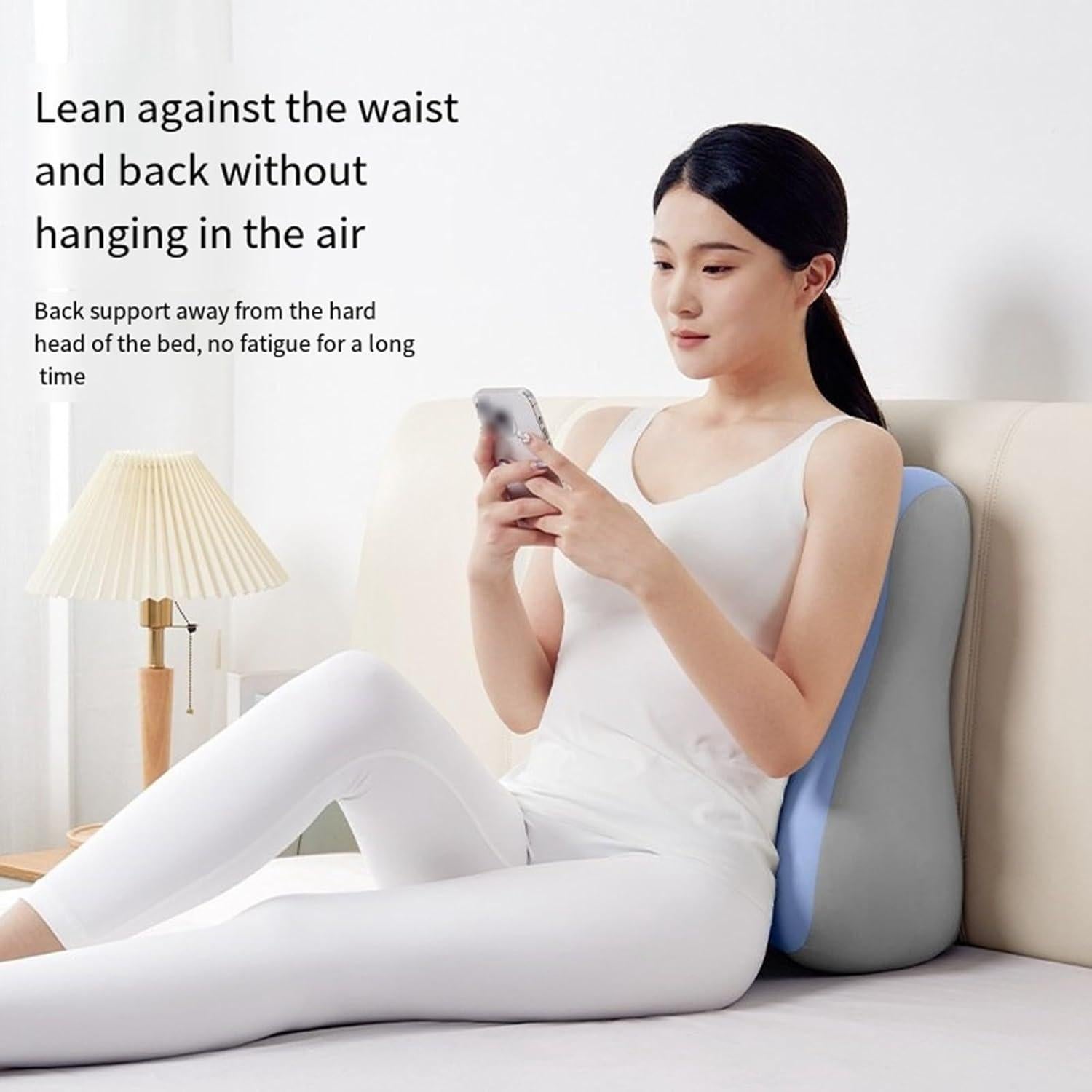 Cojín Ergonómico de Espuma Viscoelástica Azul para Parejas