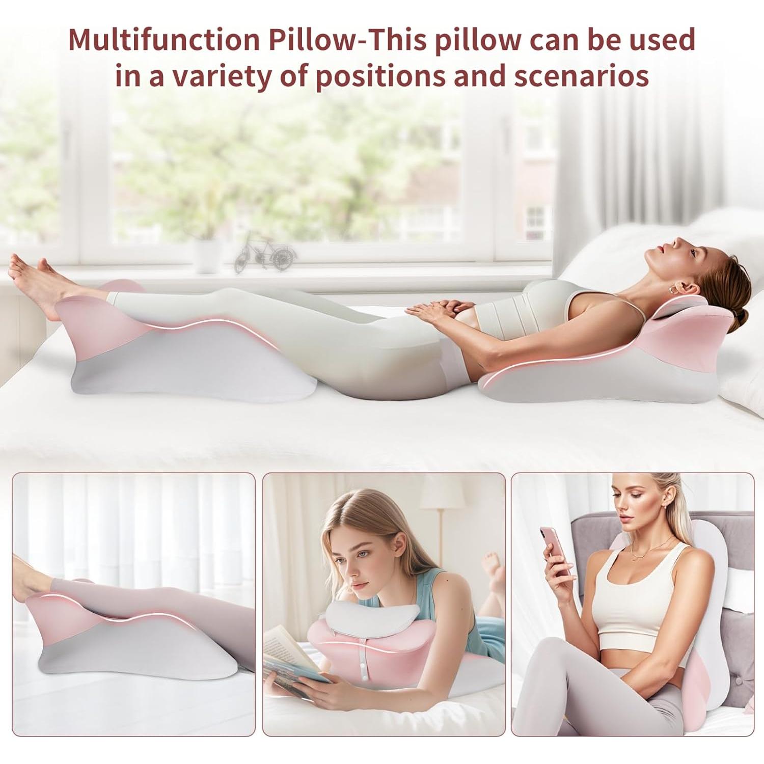 Almohada Ergonómica Triangular SKYTRAX COMF Rosa 60x36cm