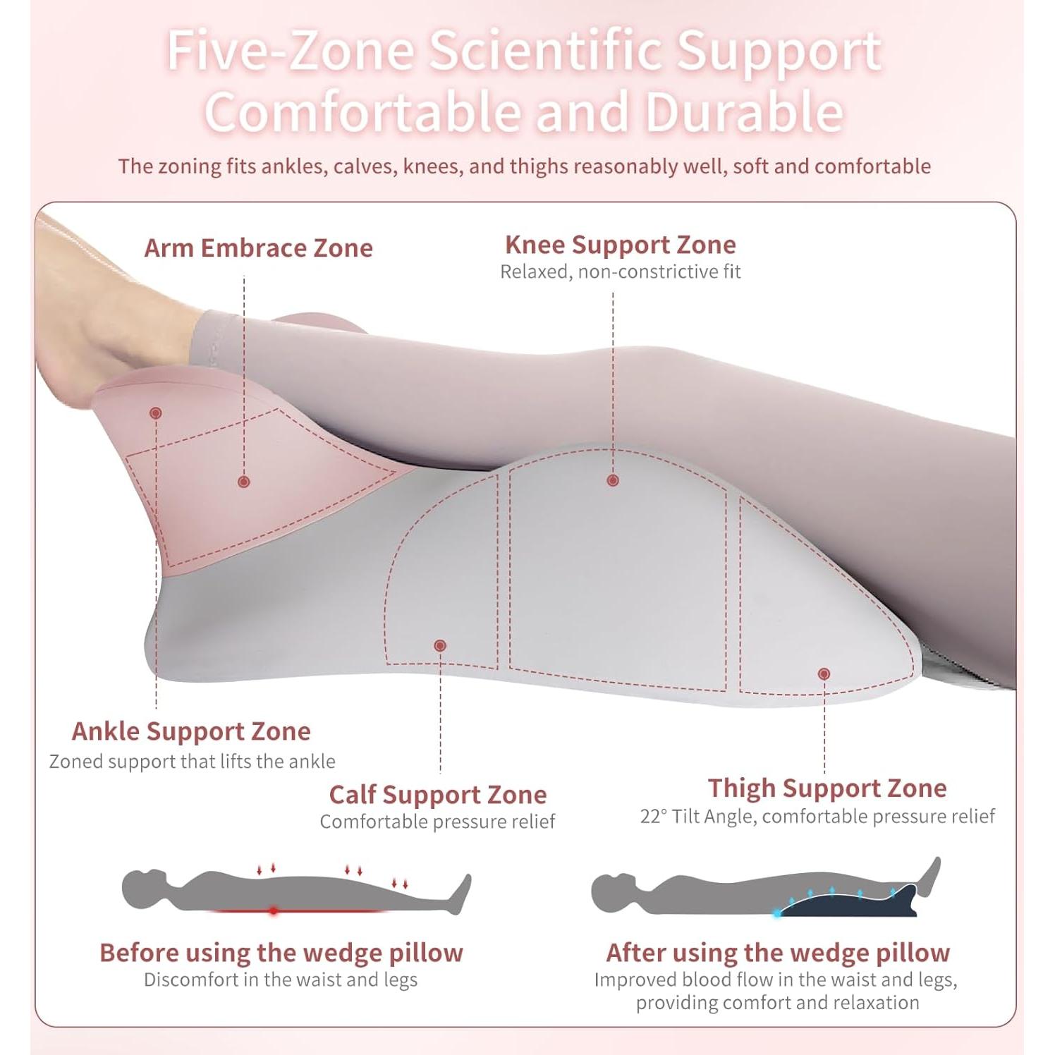 Almohada Ergonómica Triangular SKYTRAX COMF Rosa 60x36cm