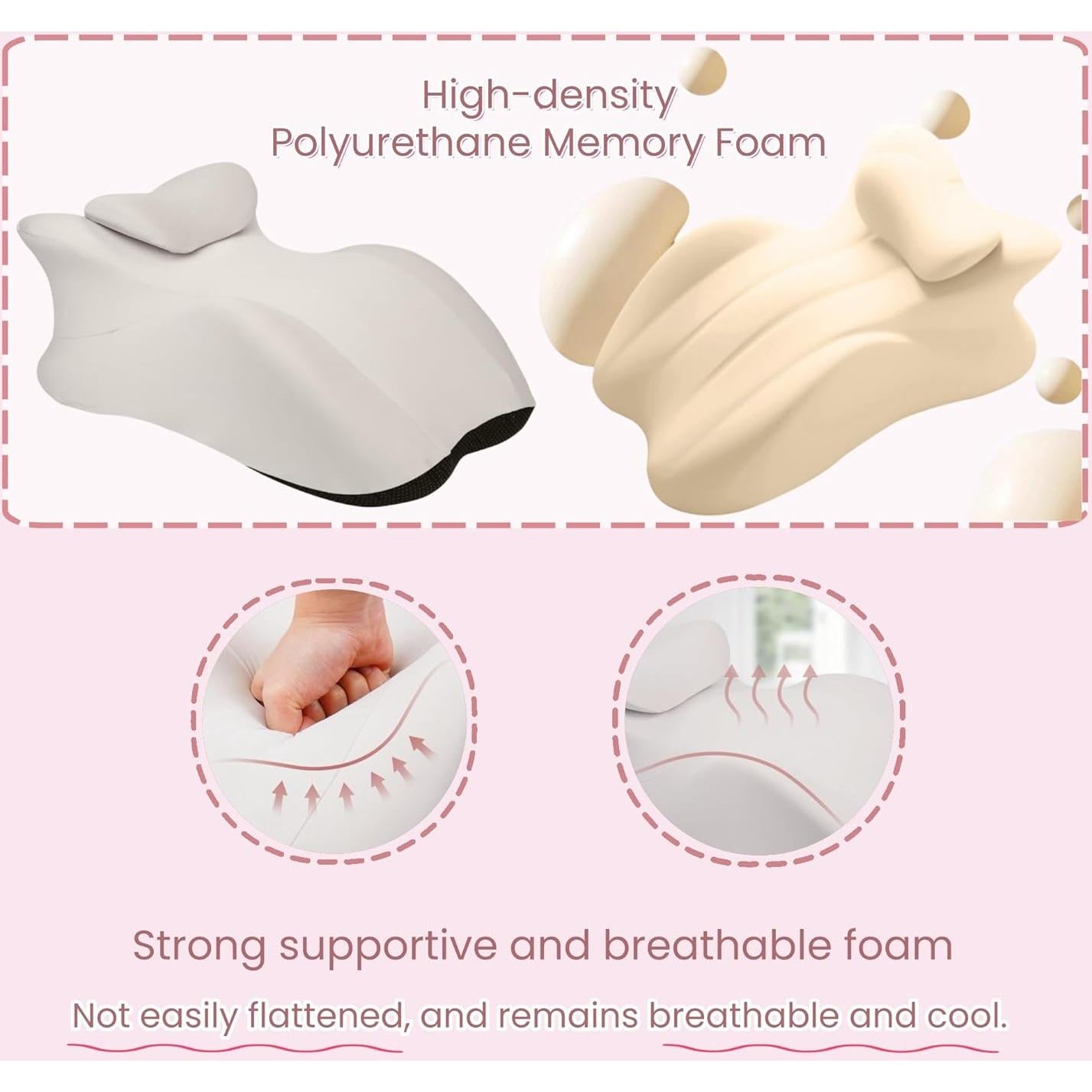 Almohada Ergonómica Triangular SKYTRAX COMF Rosa 60x36cm