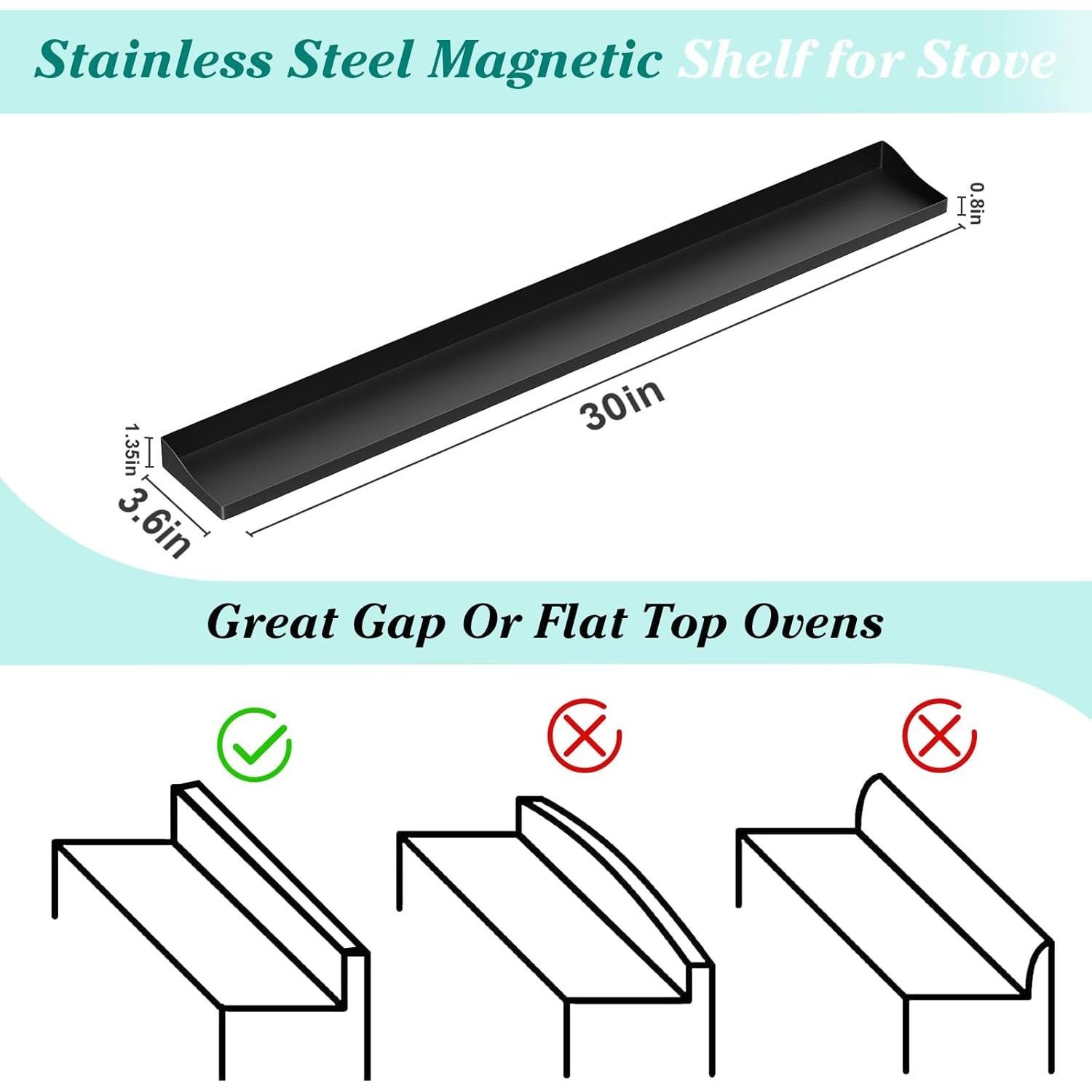 Estante Magnético de Cocina Foeacry 76x9.2x3.5cm Acero Inoxidable