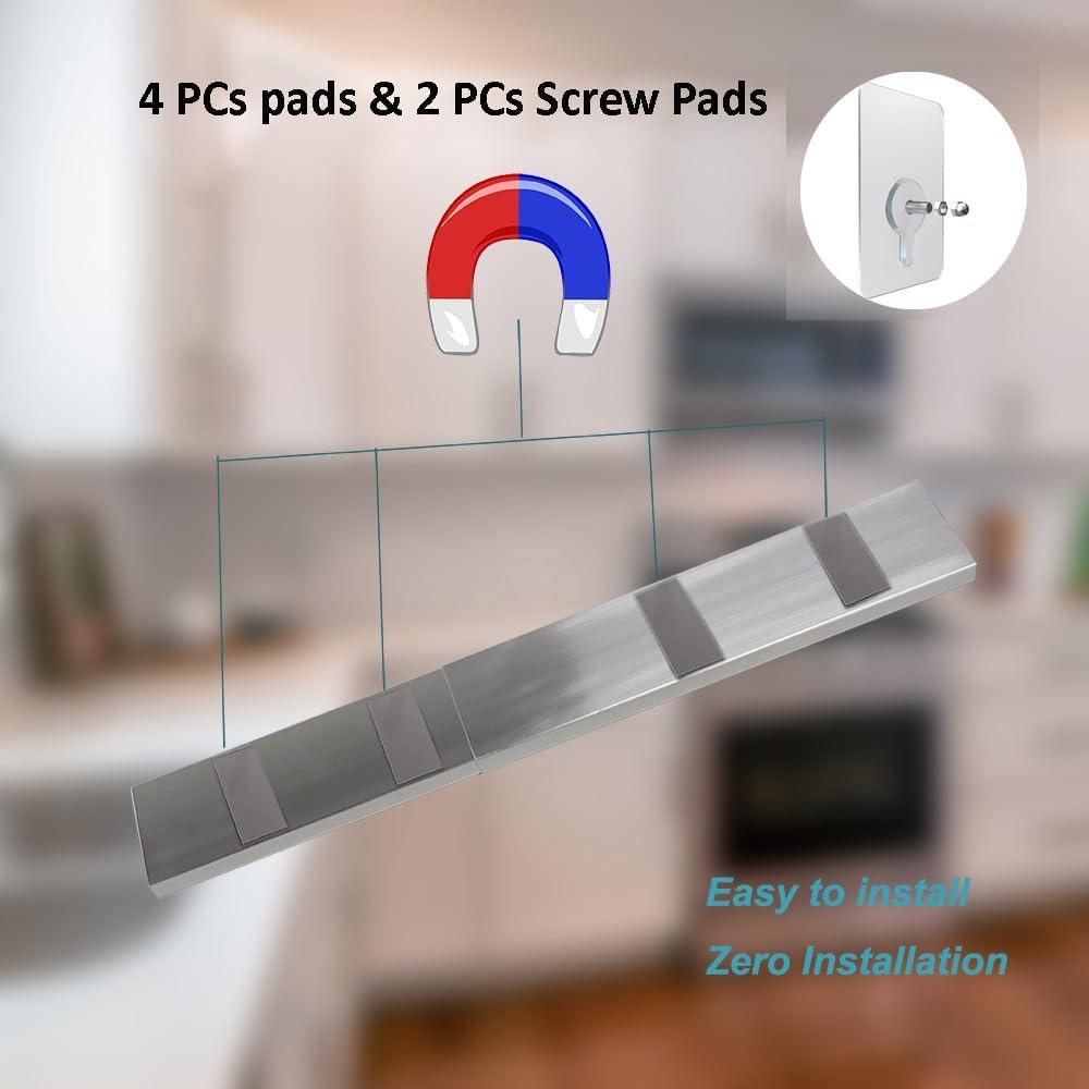 Estante Magnético de Cocina YWZHENYU Ajustable 38-76 cm Acero Inoxidable