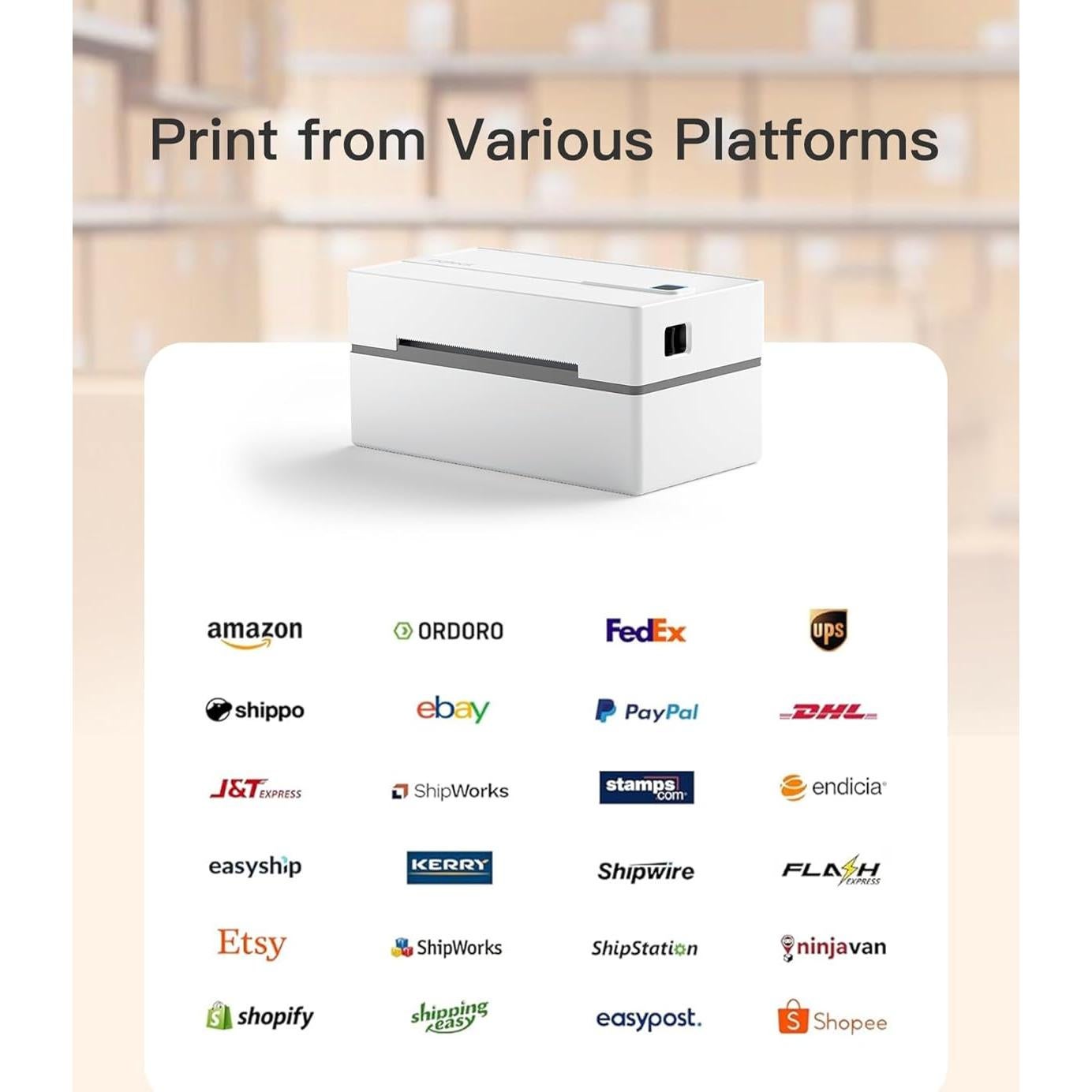 Impresora Térmica de Etiquetas Inateck 4x6 Bluetooth USB