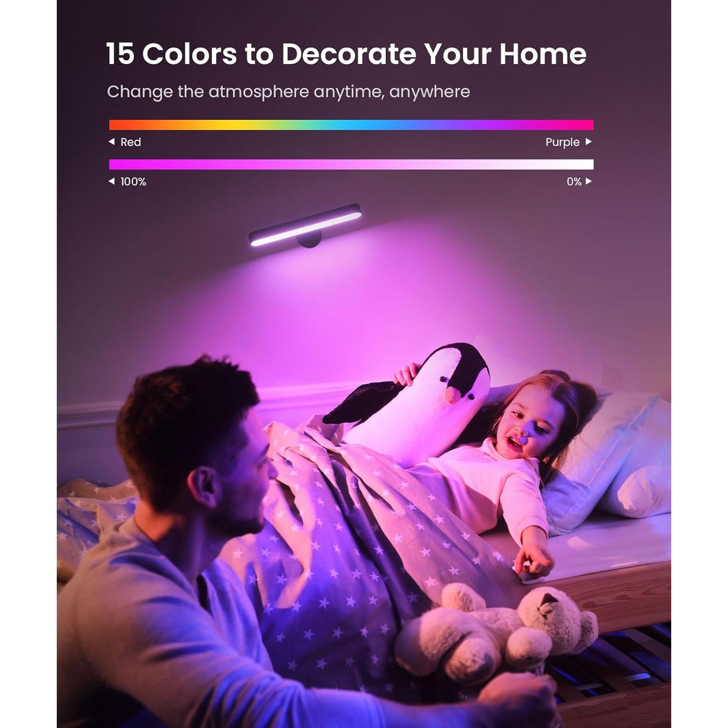 Apliques de Pared LED Recargables PopoIron 2P 15 Colores RGB