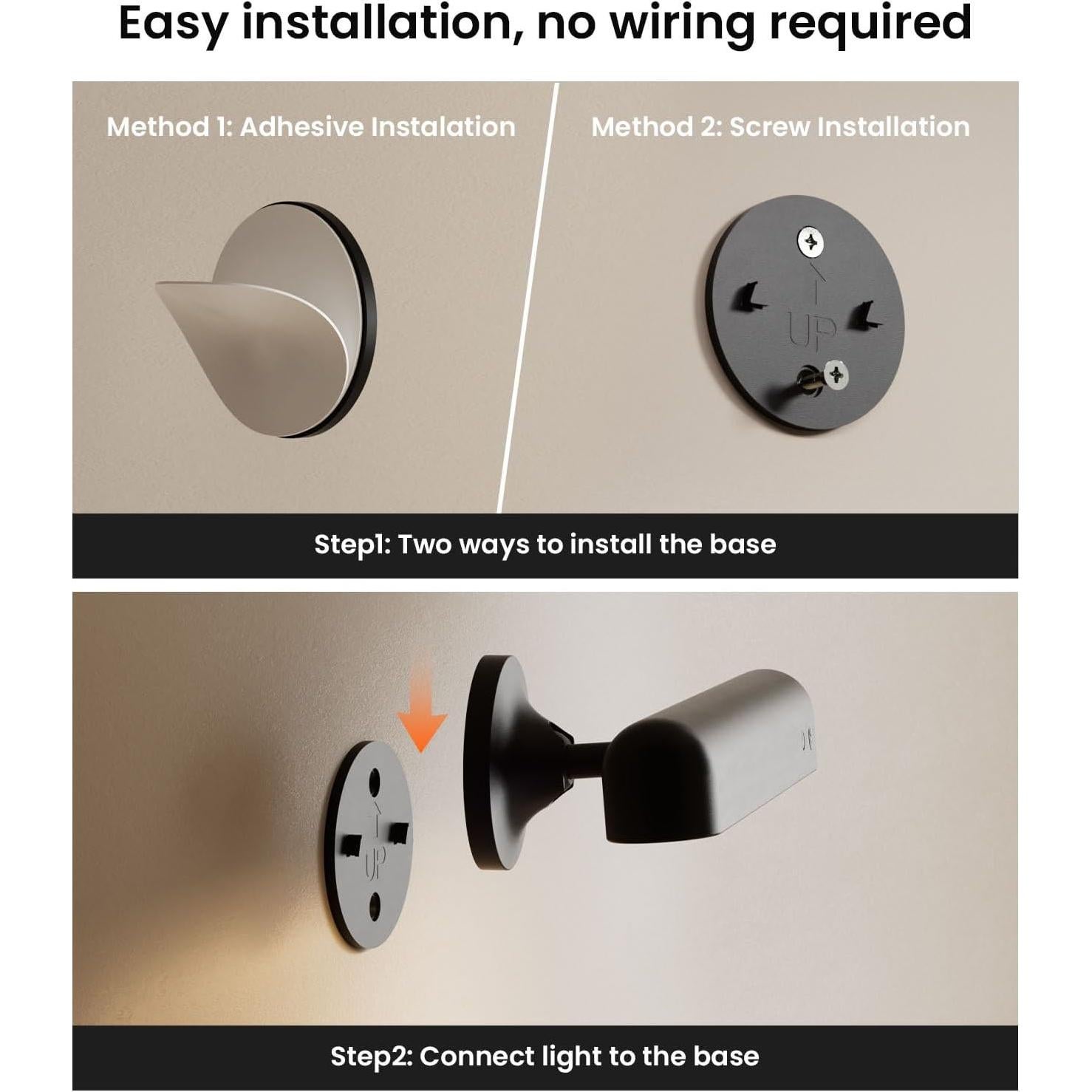 Apliques de Pared LED Recargables PopoIron 2P 15 Colores RGB