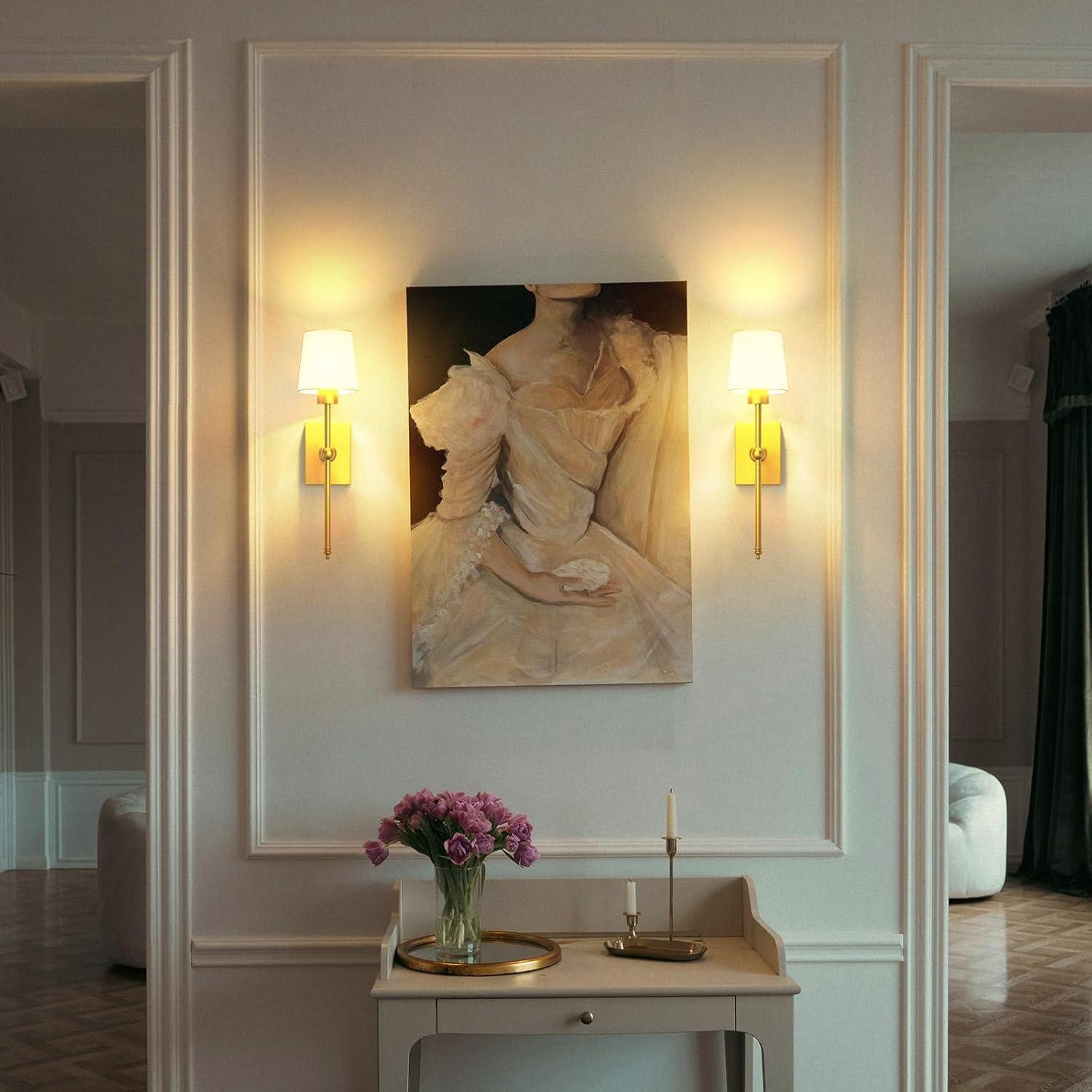 Juego de Apliques de Pared Inalámbricos iThird 2 Pzas Dorados