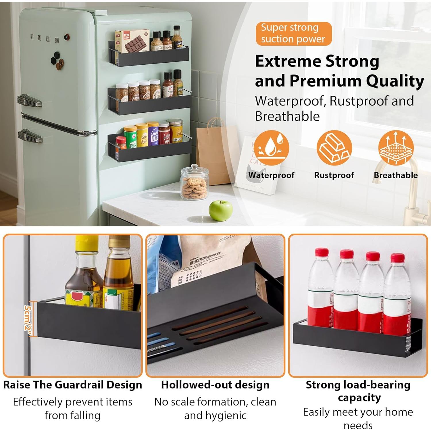 Organizador de Especias Magnético ITHWIU 4 Paquetes 21.6x26.9cm